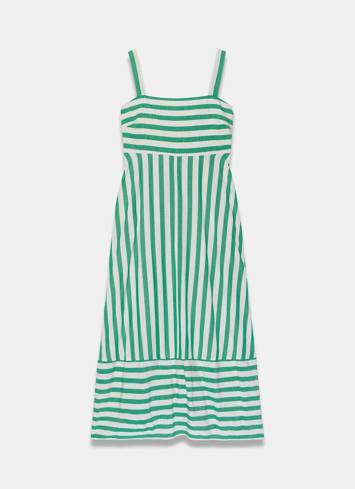 Green Striped Midi Dress - Image 6