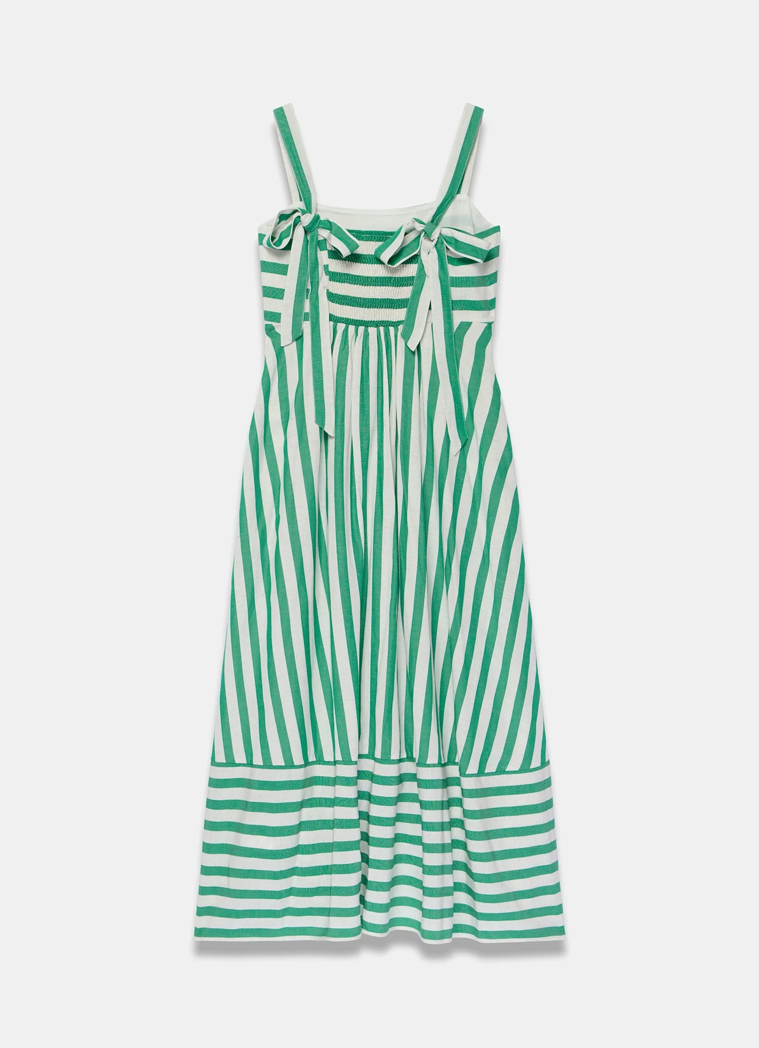 Green Striped Midi Dress - Image 7