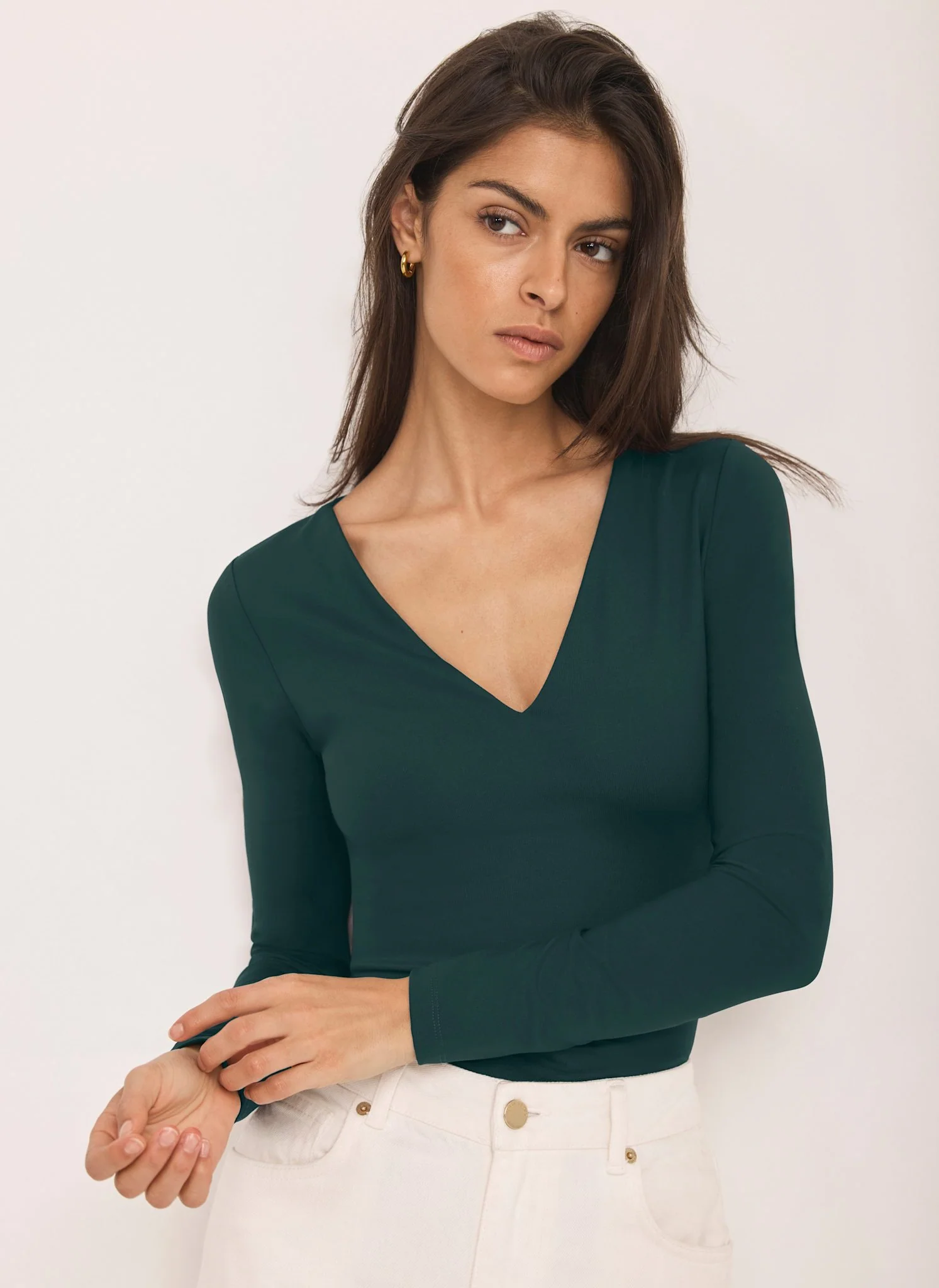 Teal V Neck Layering Top - Image 6