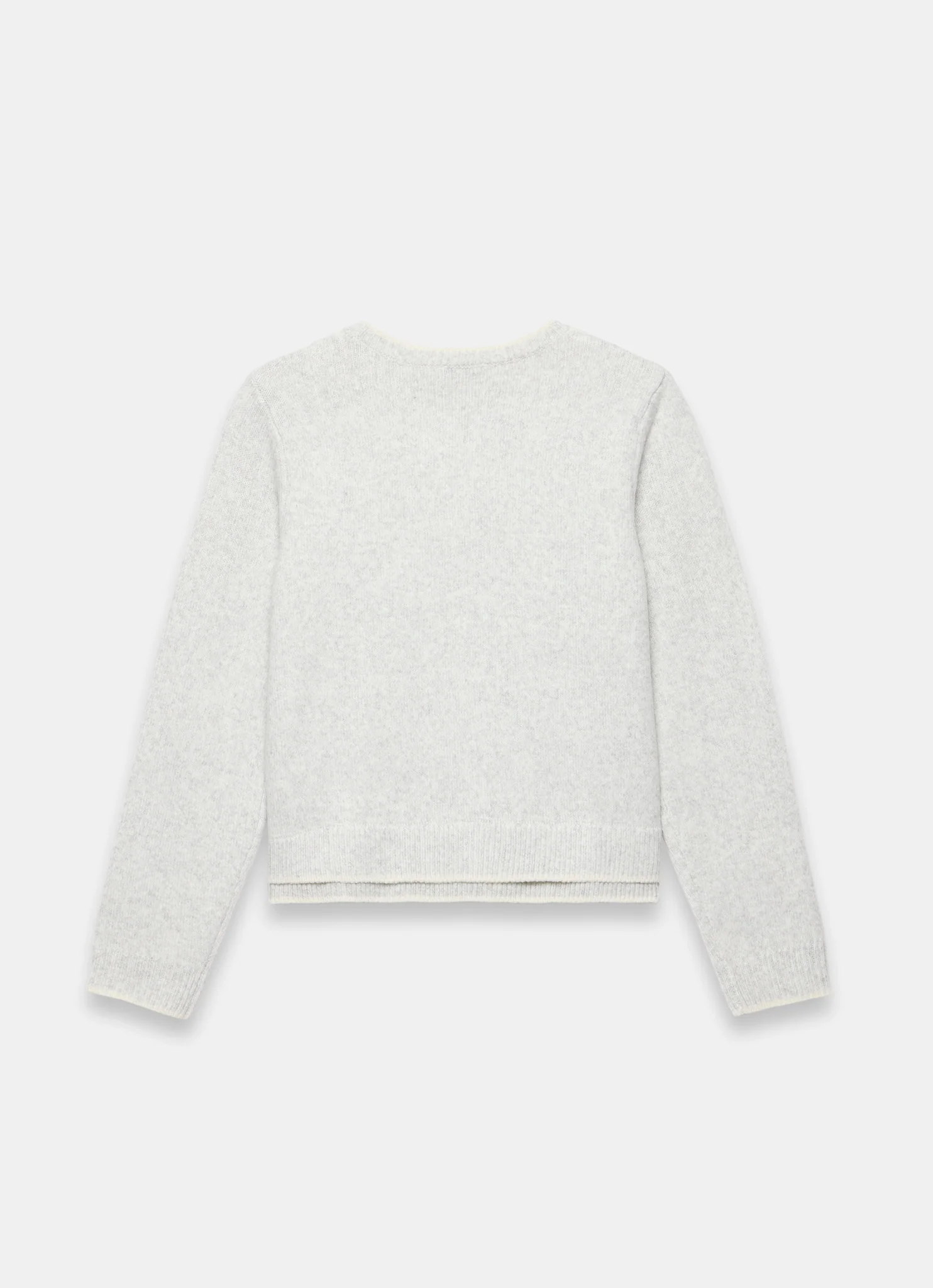 Grey Double Layer Knit Cardigan - Image 8