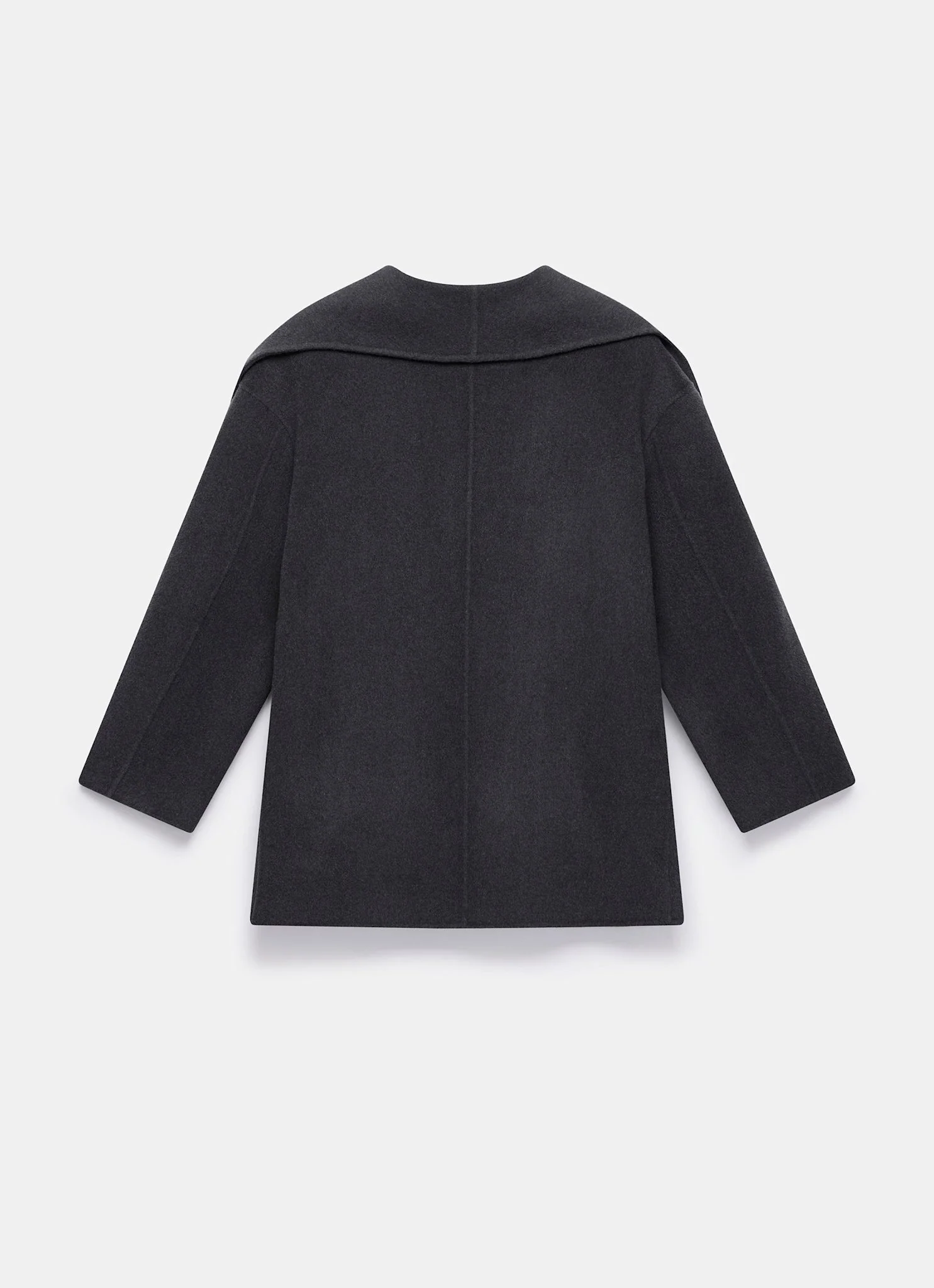 Grey Wool Blend Hand Finished Tassel Coat - Image 7