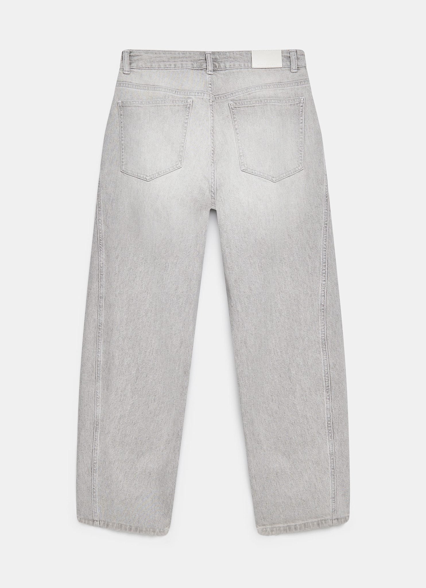 Grey Tapered Barrel Leg Jeans - Image 7