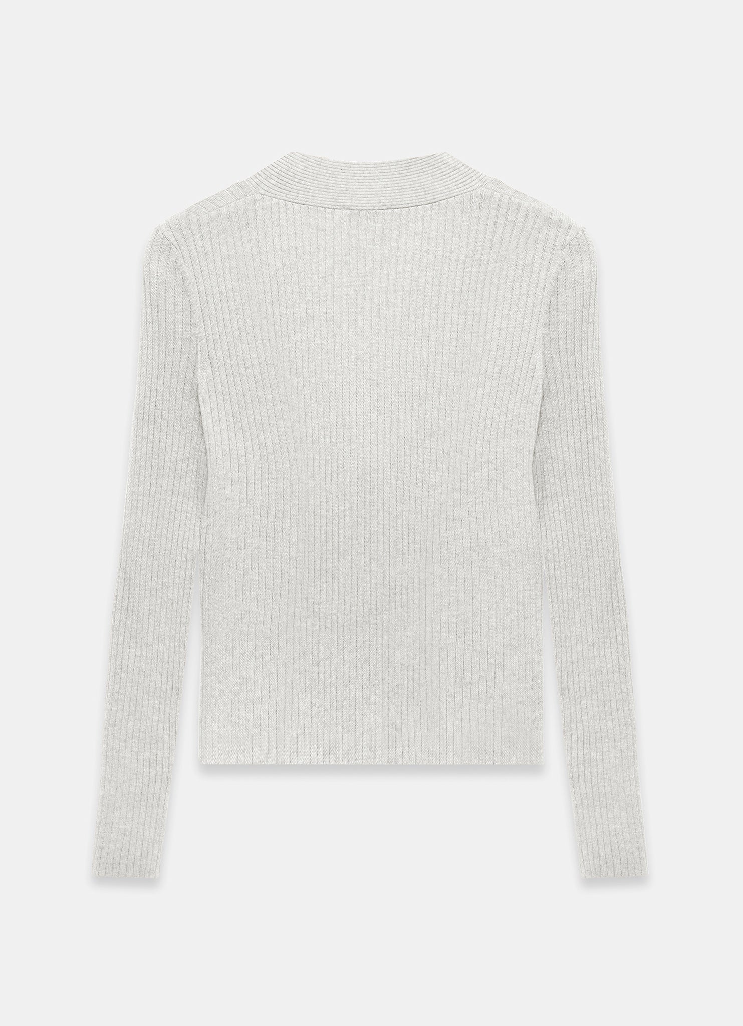 Grey Twist Knit Ribbed Top - Image 8