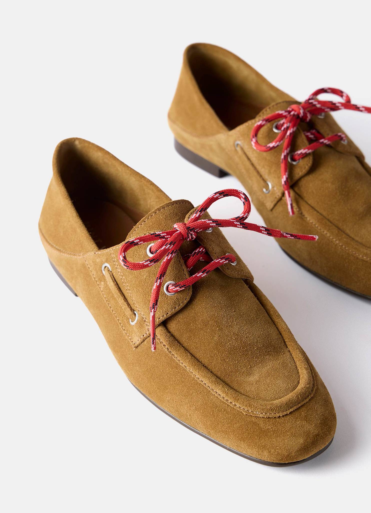 Hallie Neutral Suede Deck Shoes - Image 3