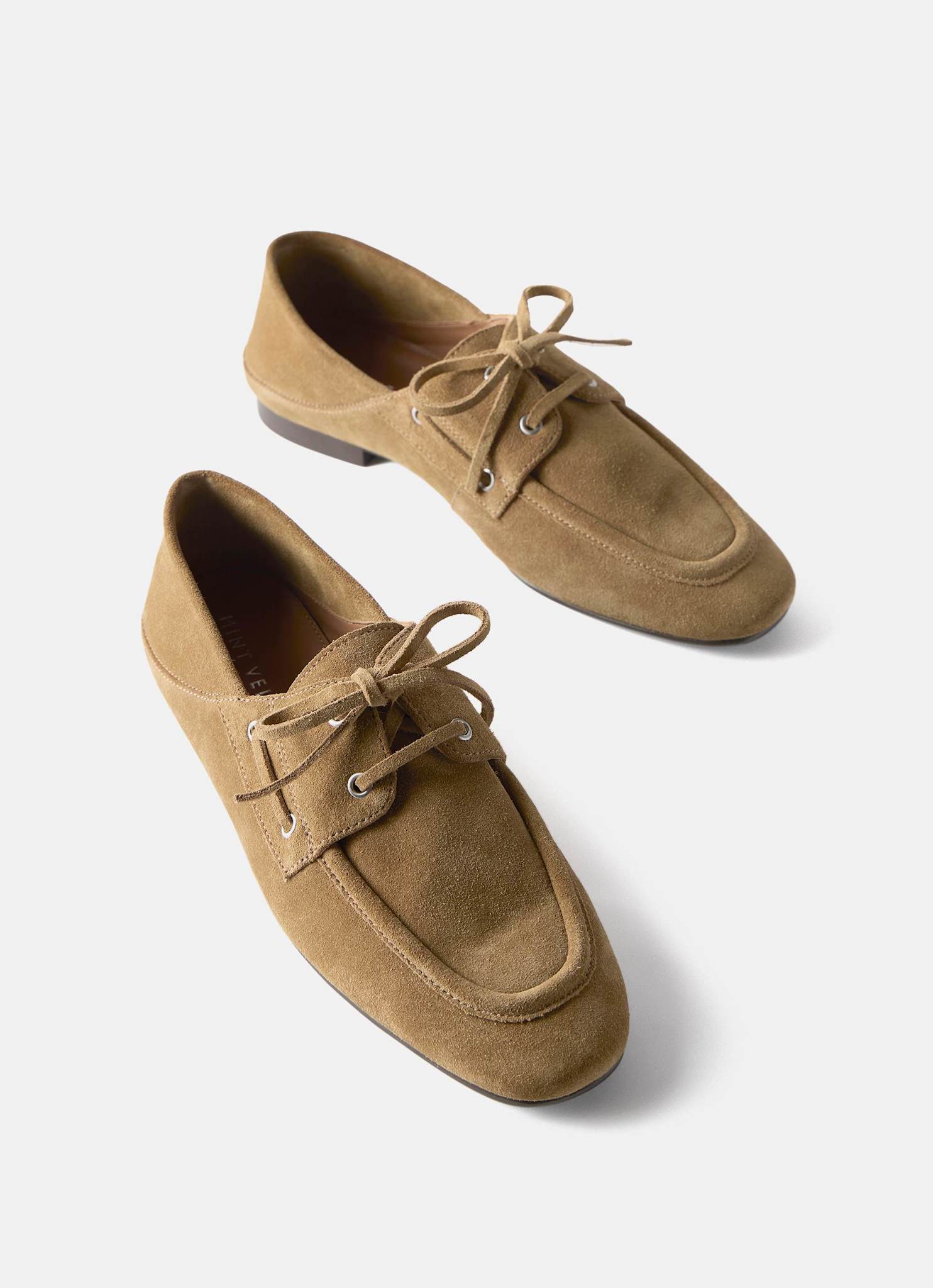 Hallie Neutral Suede Deck Shoes - Image 4