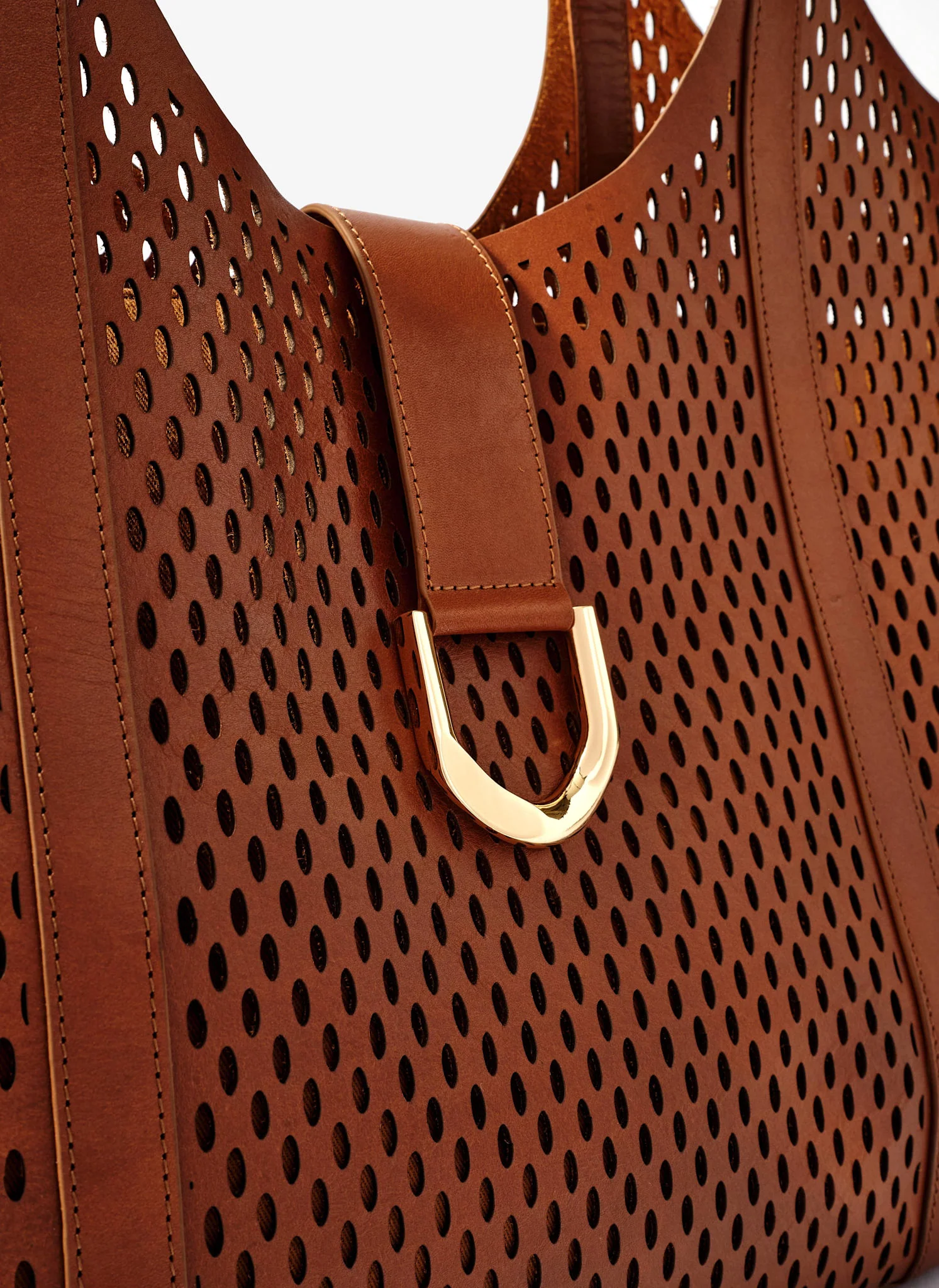 Harlow Tan Leather Tote Bag - Image 5