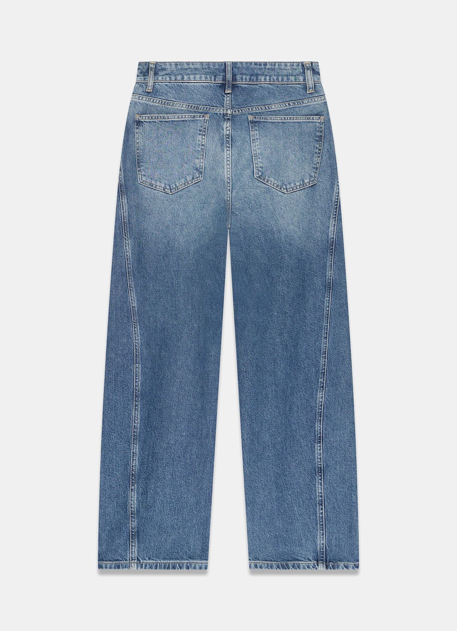 Mid Indigo Barrel Leg Jeans - Image 7
