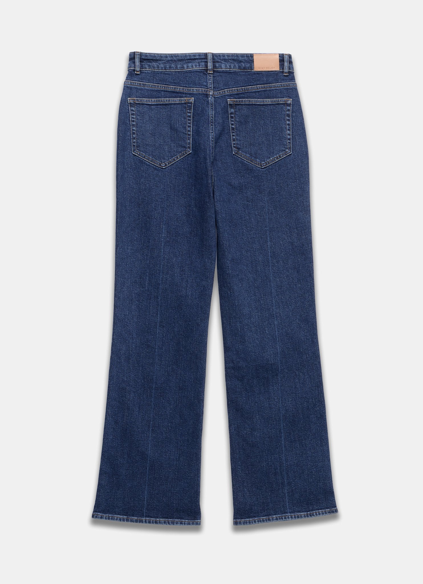 Indigo Relaxed Flare Patch Pocket Jeans - Image 8