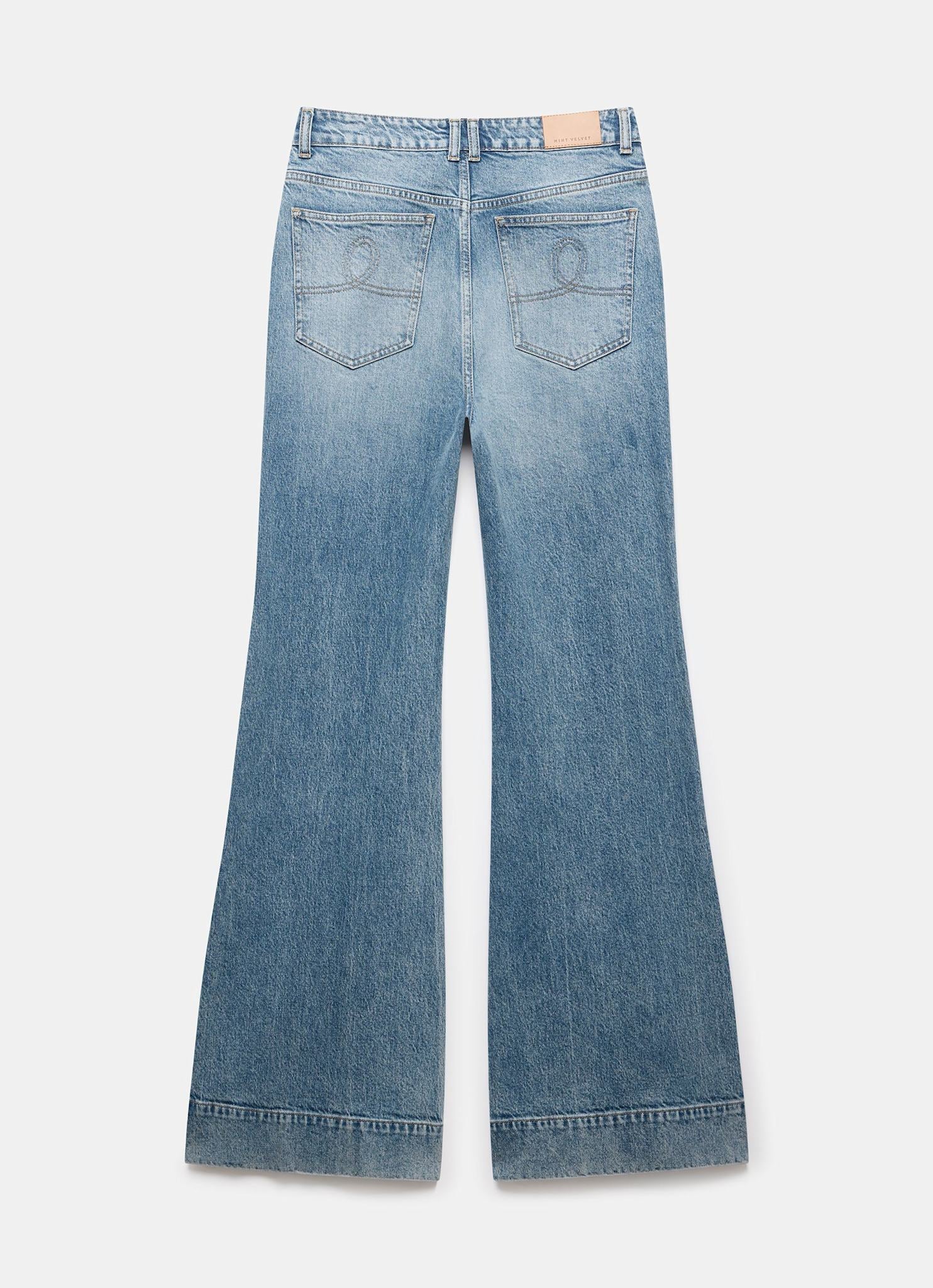 Mid Indigo 70s Flared Jeans - Image 7