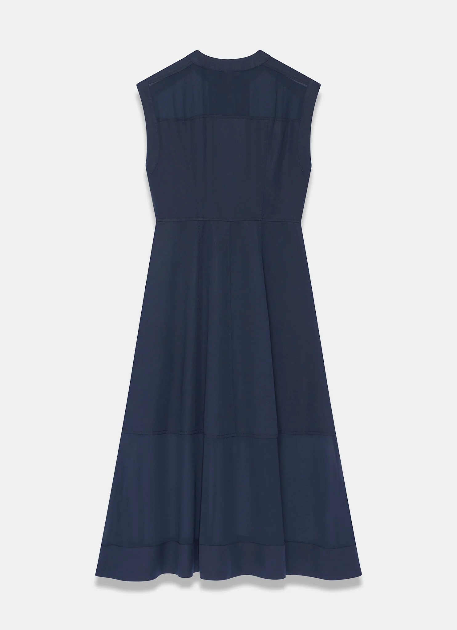 Navy Utility Eyelet Detail Midi Dress - Image 8