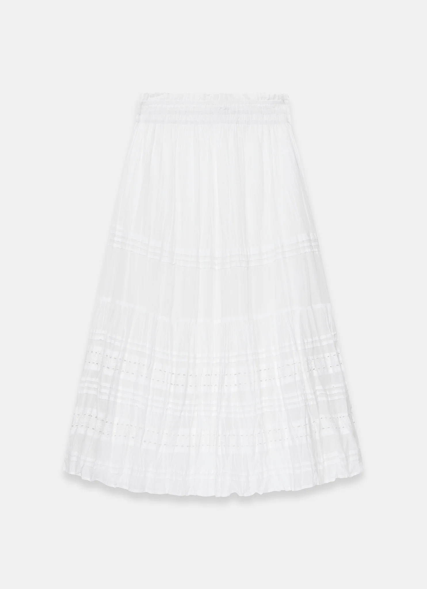 White Cotton Maxi Skirt - Image 7
