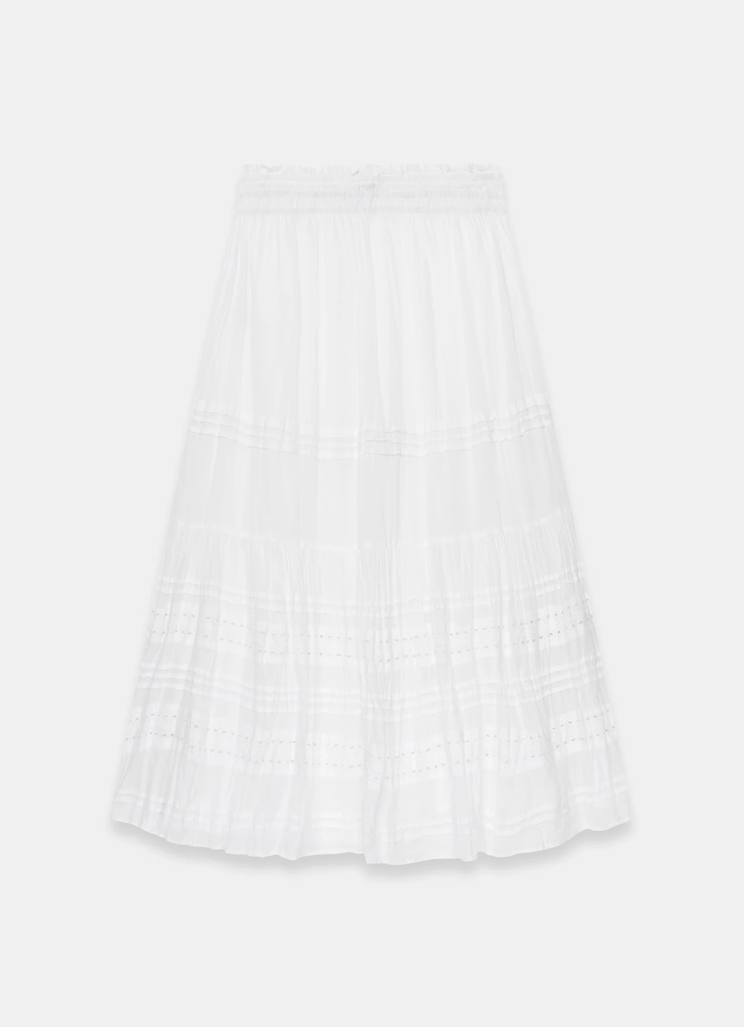 White Cotton Maxi Skirt - Image 8