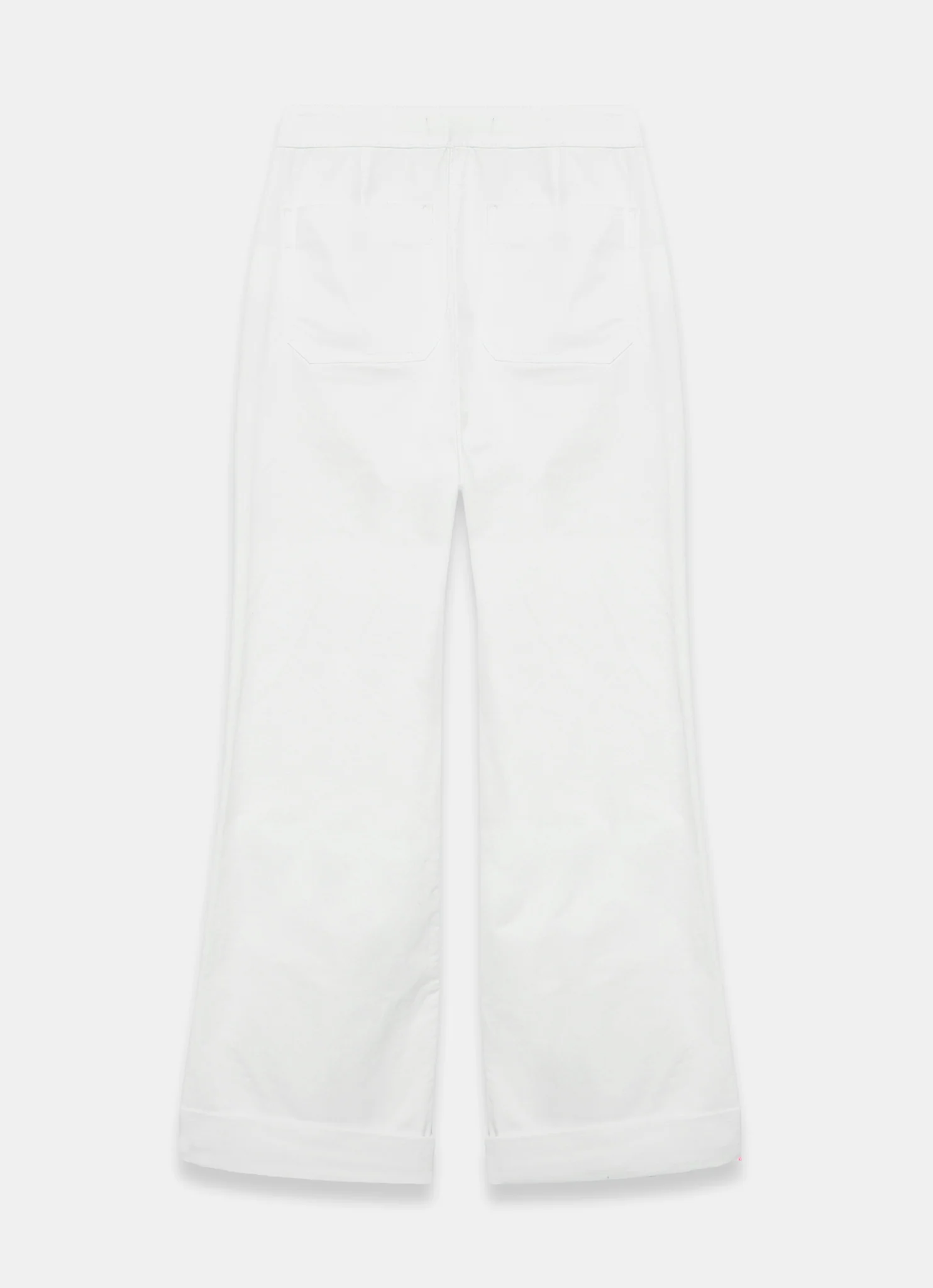 White Utility Chino Wide Leg Trousers - Image 7