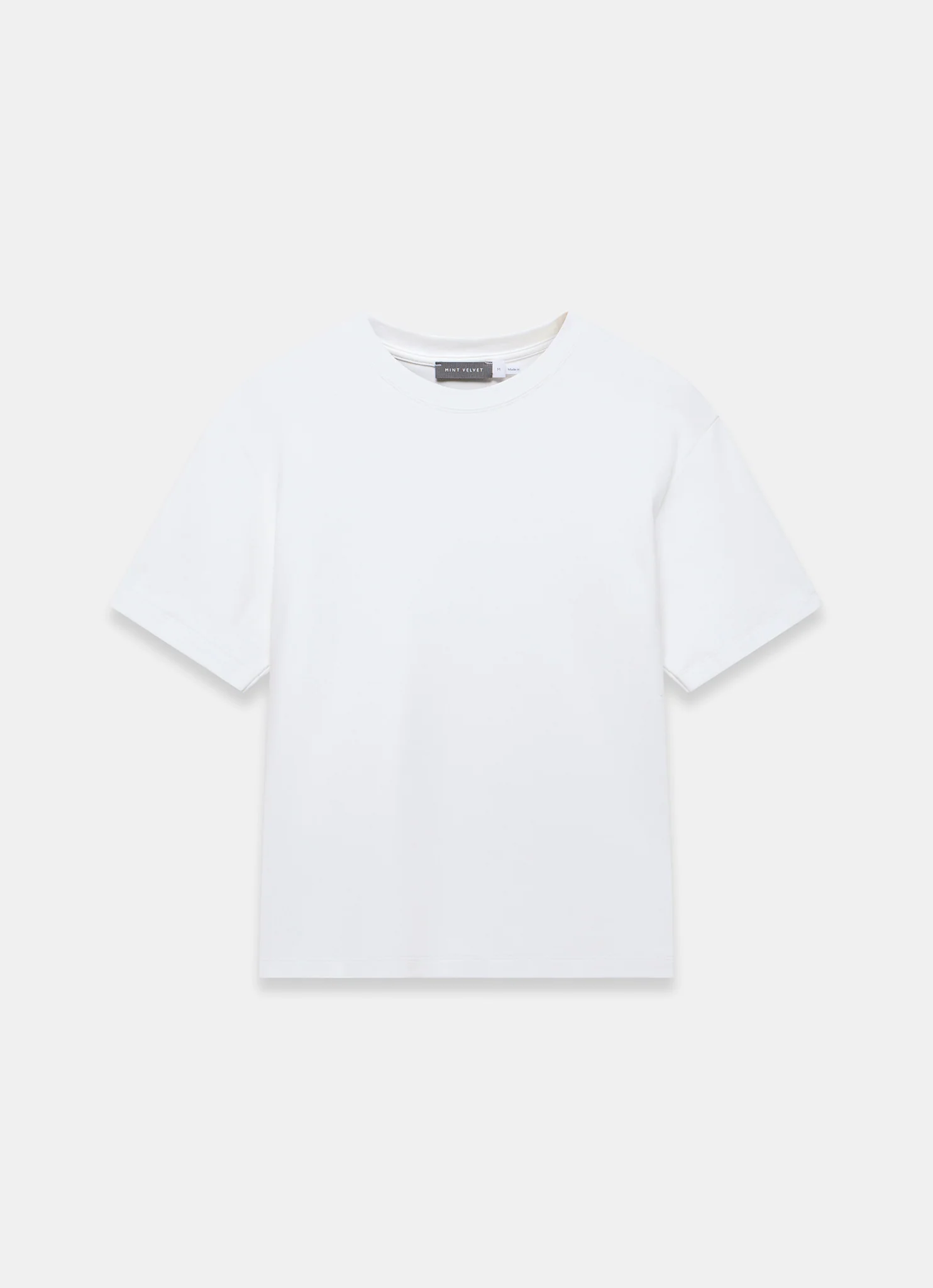 White Cotton Slim Fit T-Shirt - Image 6