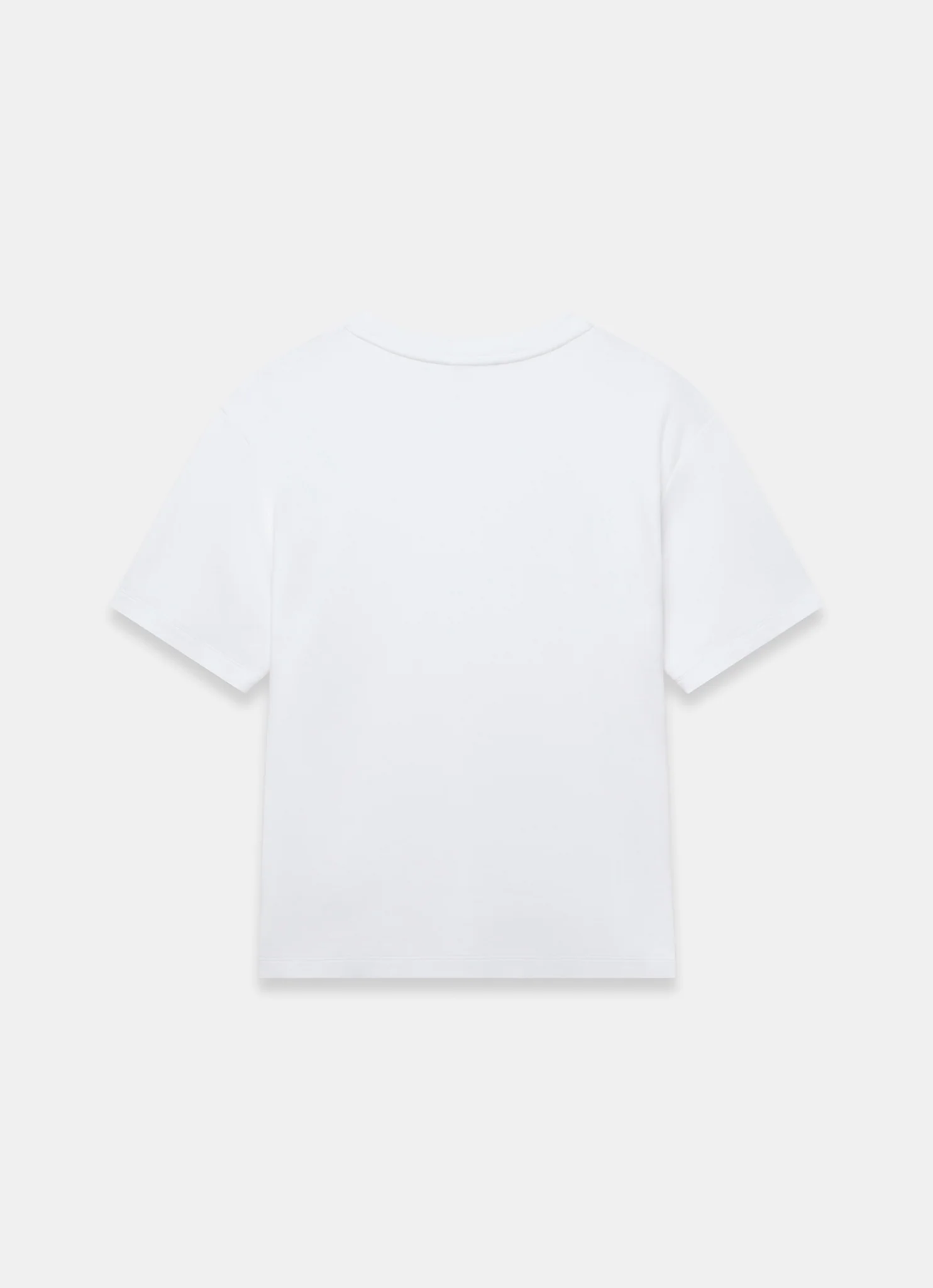 White Cotton Slim Fit T-Shirt - Image 7