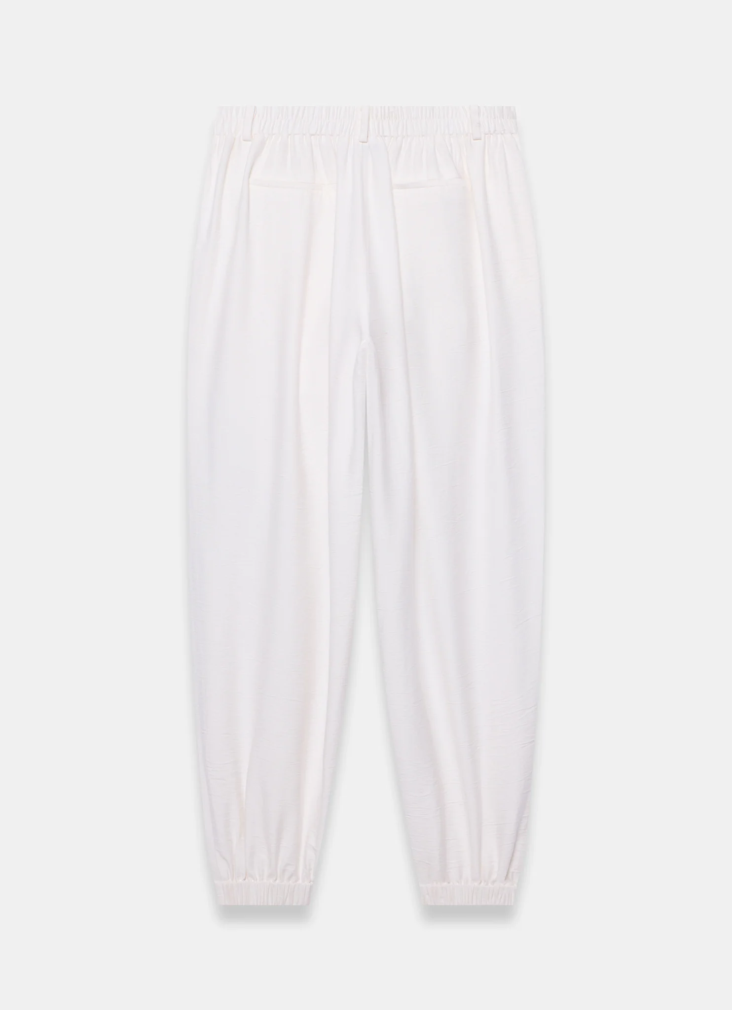 White Soft Balloon Trousers - Image 8