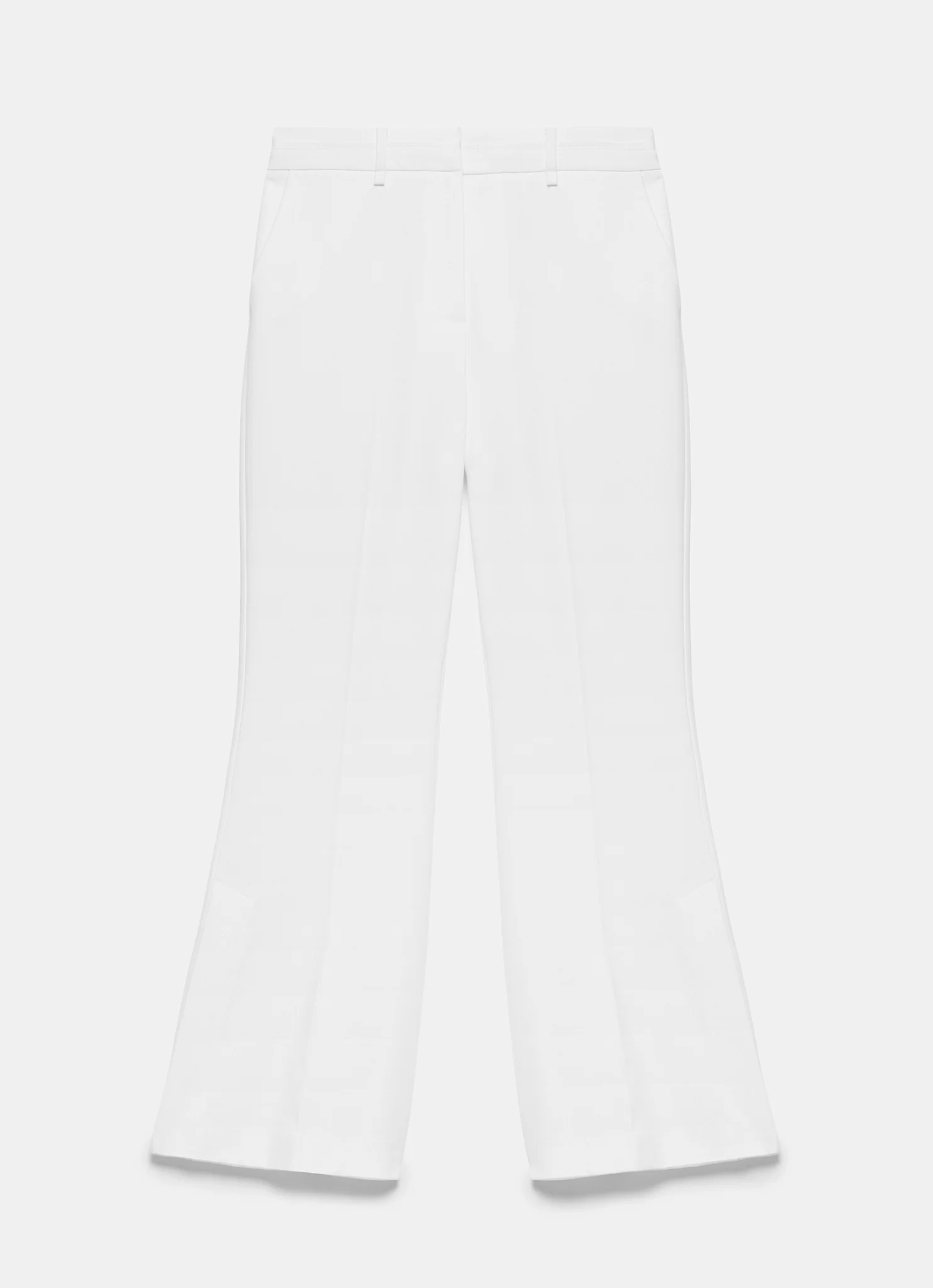 White Extreme Flare Trousers - Image 6