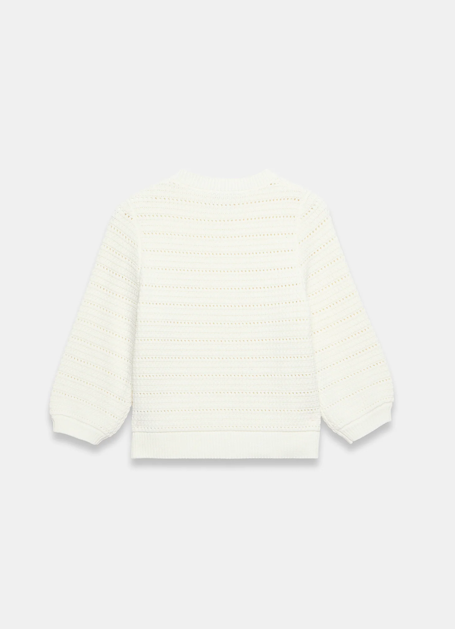 Cream Cotton Blend Floral Detail Jumper - Image 7