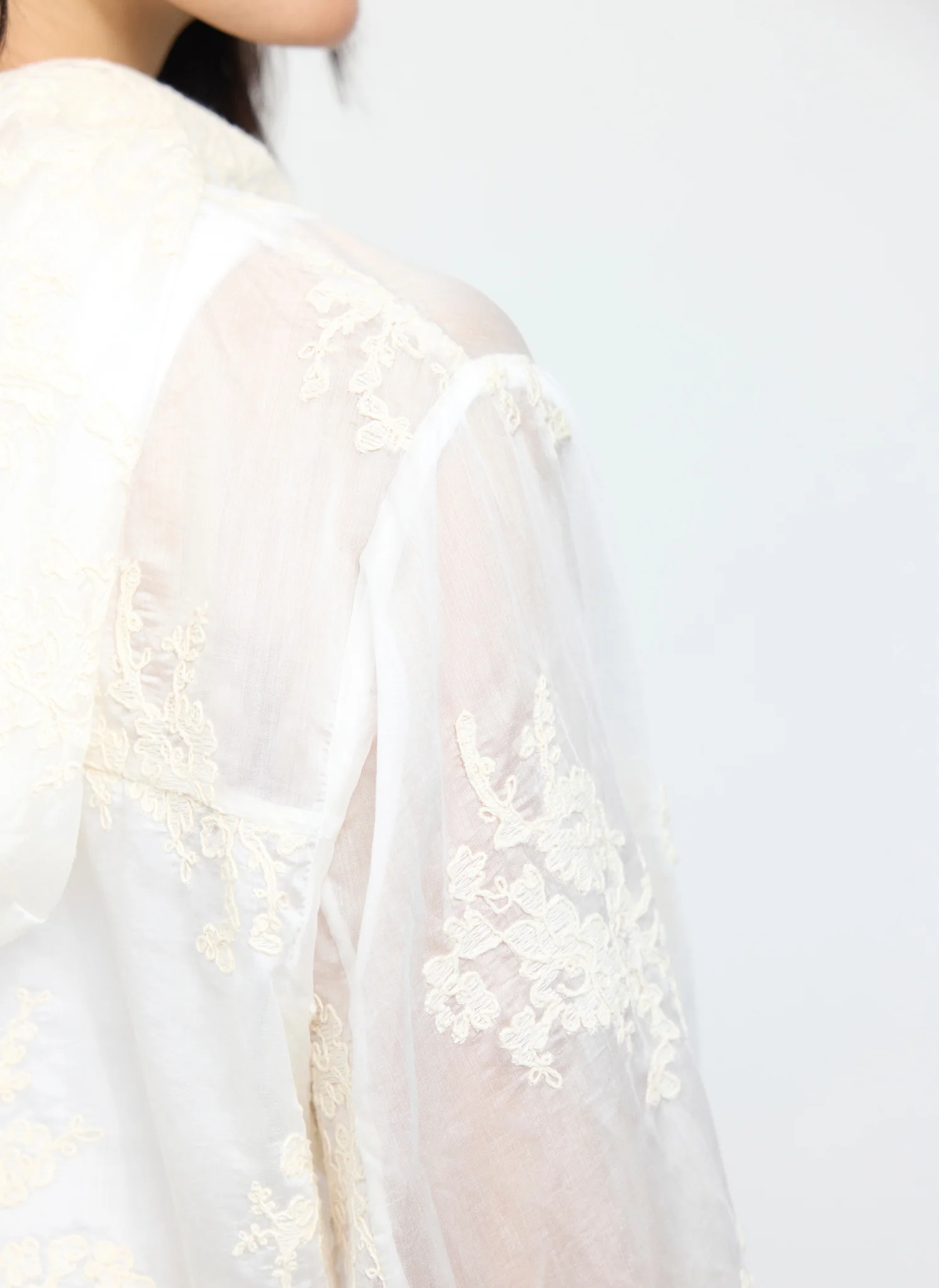 Cream Lace Hooded Jacket - Image 6