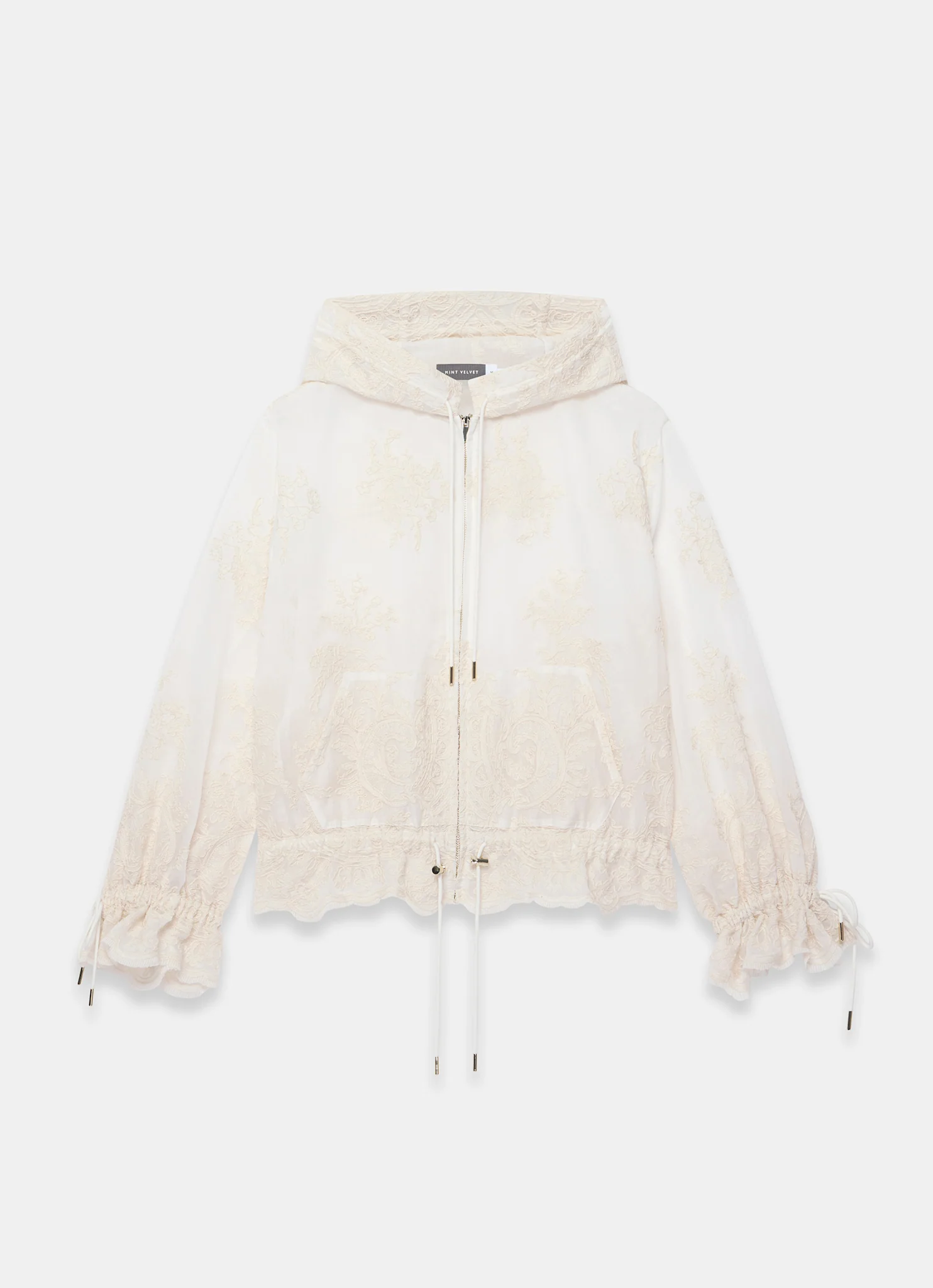 Cream Lace Hooded Jacket - Image 7