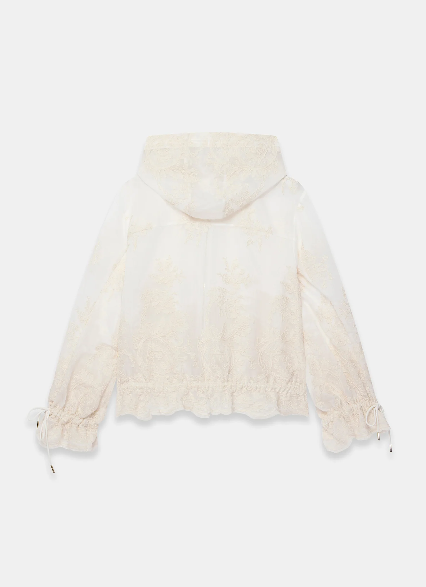 Cream Lace Hooded Jacket - Image 8
