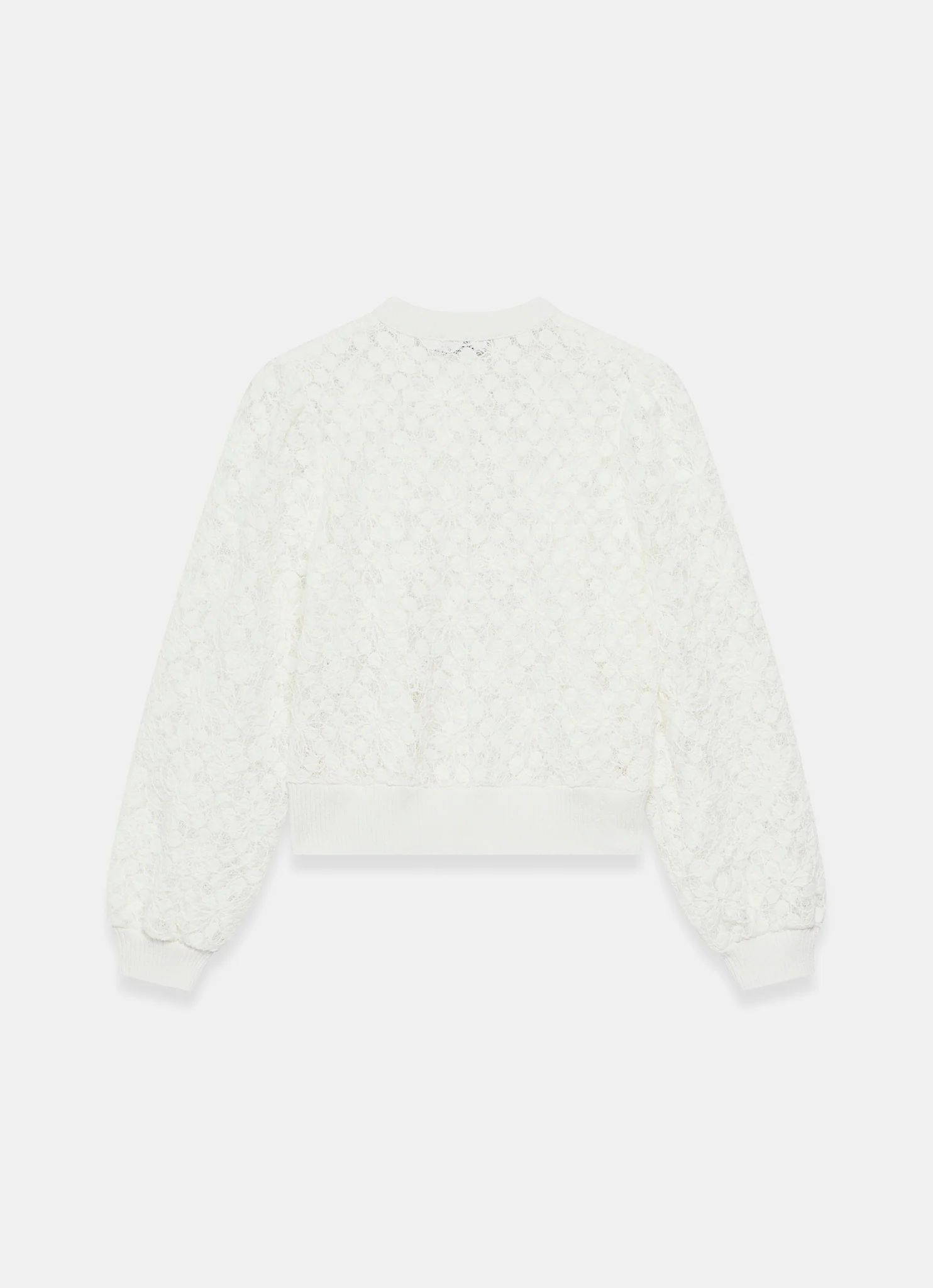 Cream Lace Cotton Blend Jacket - Image 8