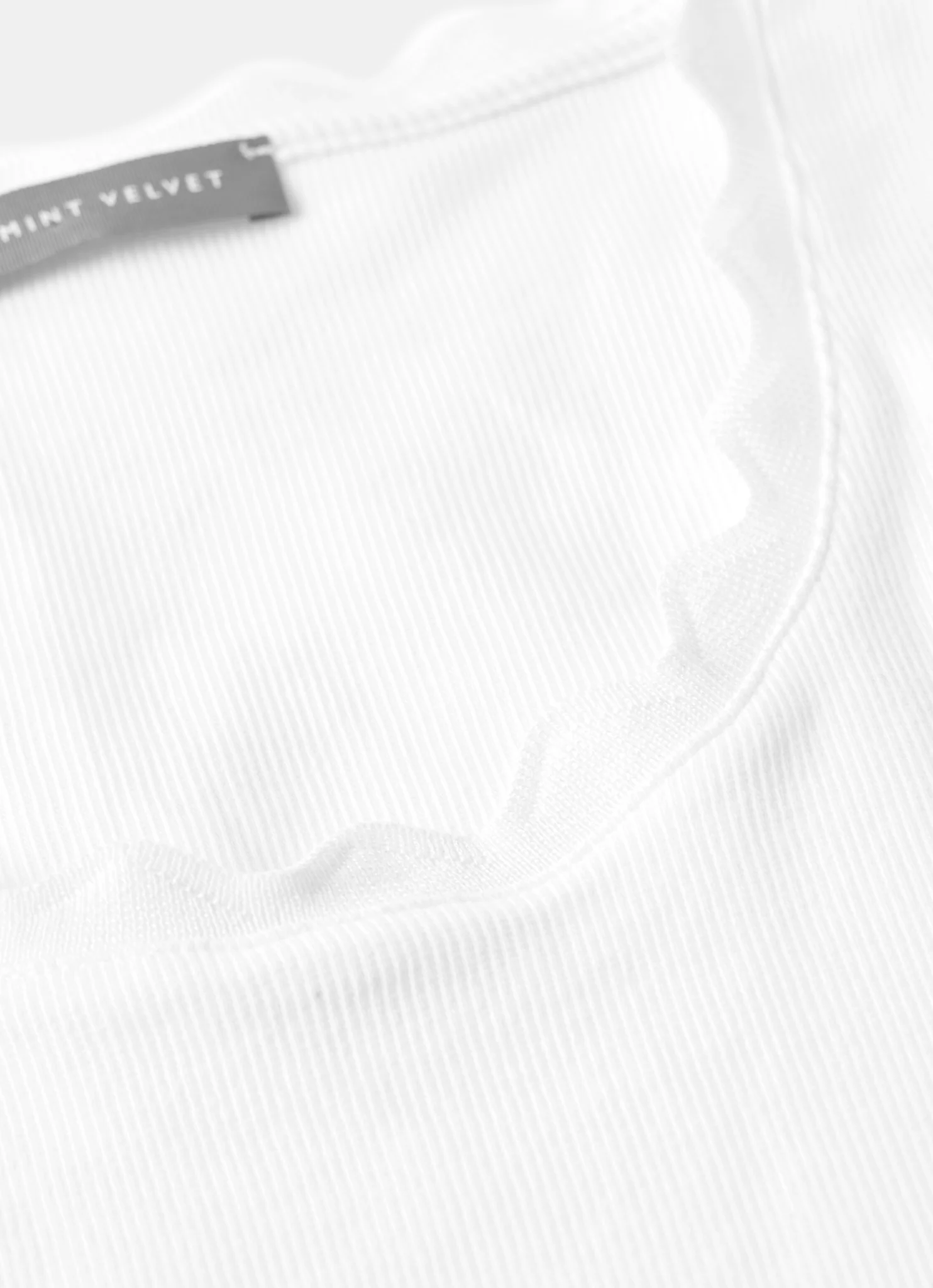 White Scallop Trim Vest Top - Image 8