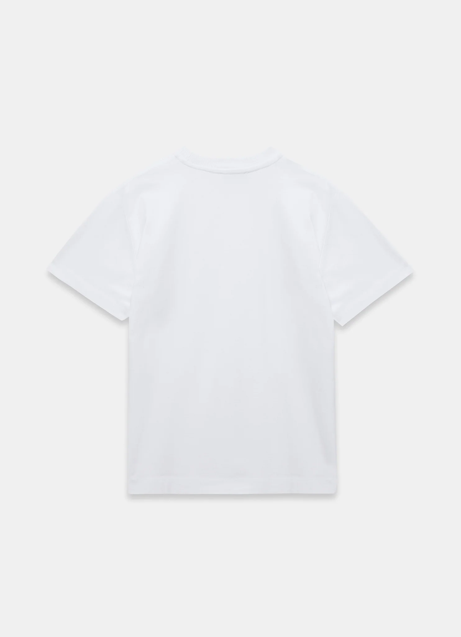 White Cotton Seam Detail T-shirt - Image 6