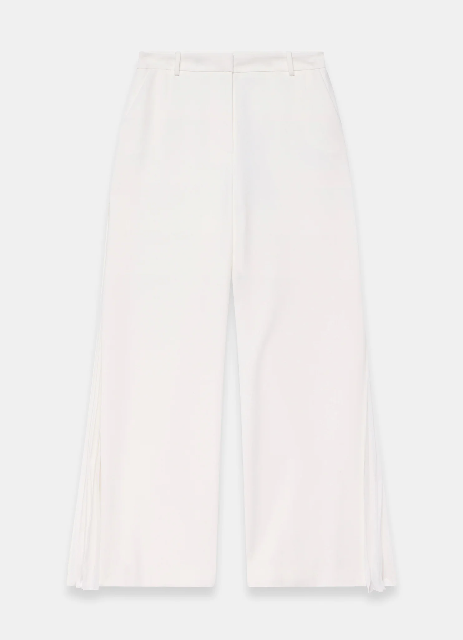 Cream Pleat Detail Trousers - Image 7