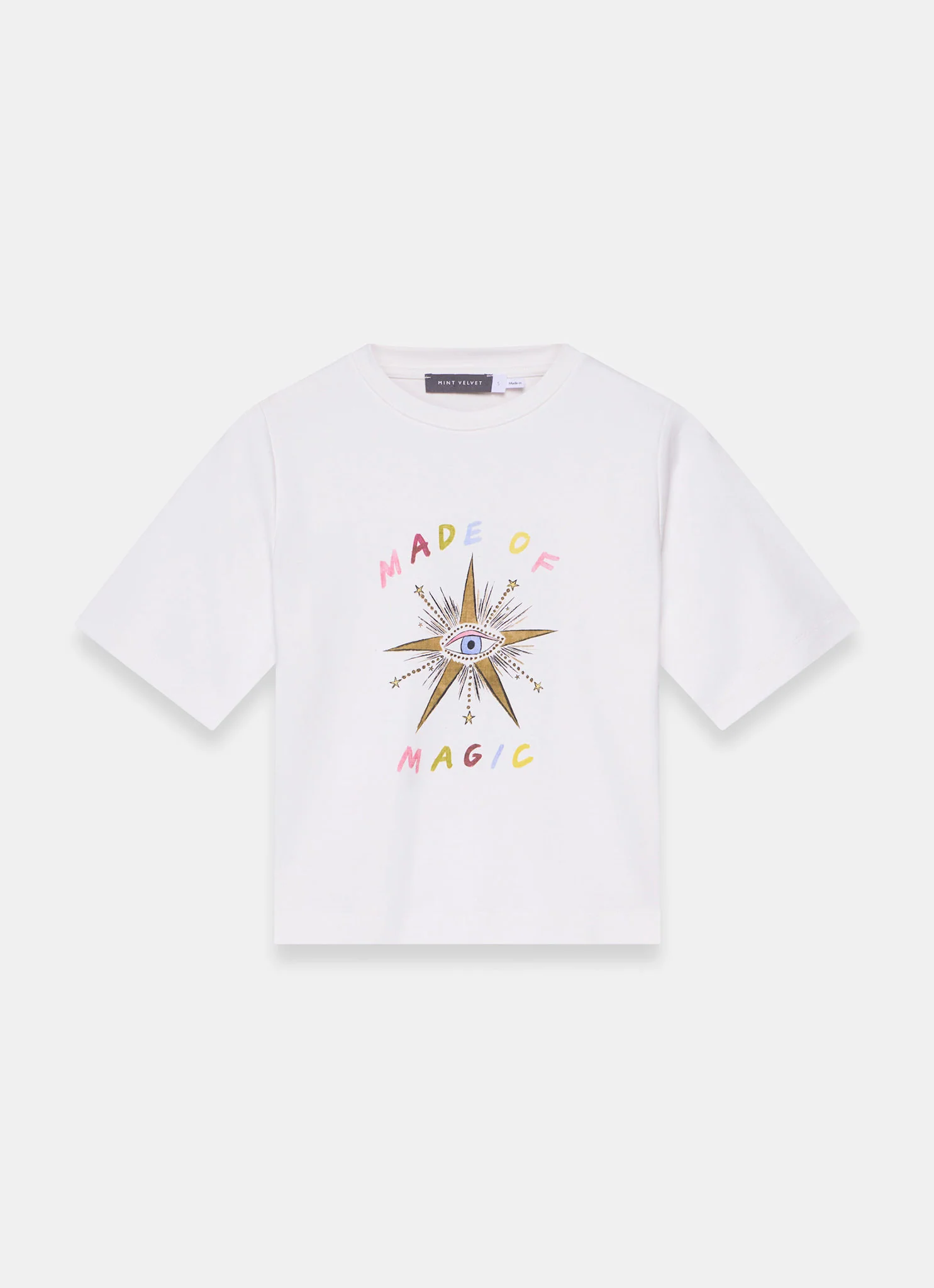 White Cotton Made of Magic Graphic T-Shirt - Image 7