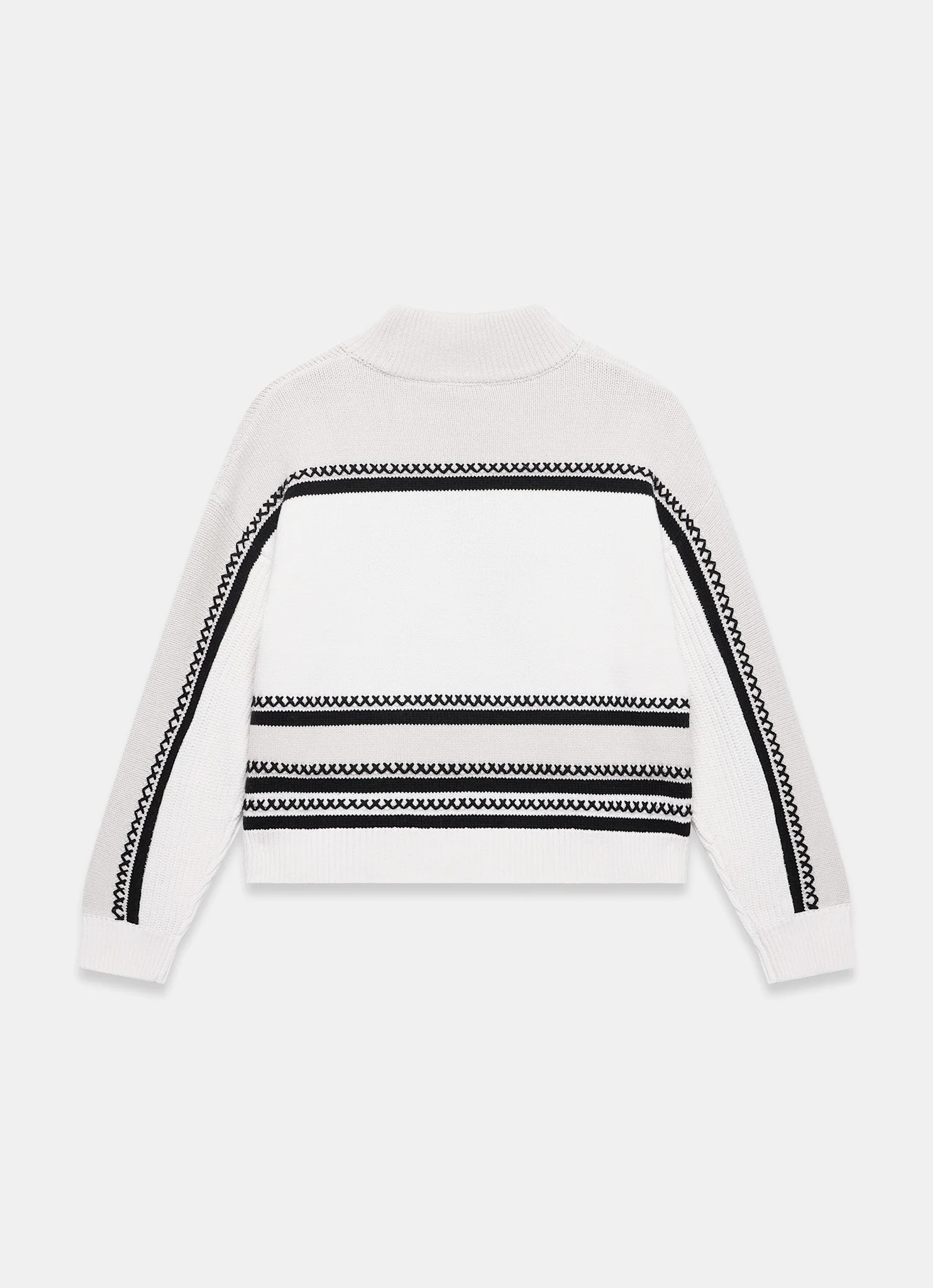 White Cotton Blend Star Jumper - Image 7