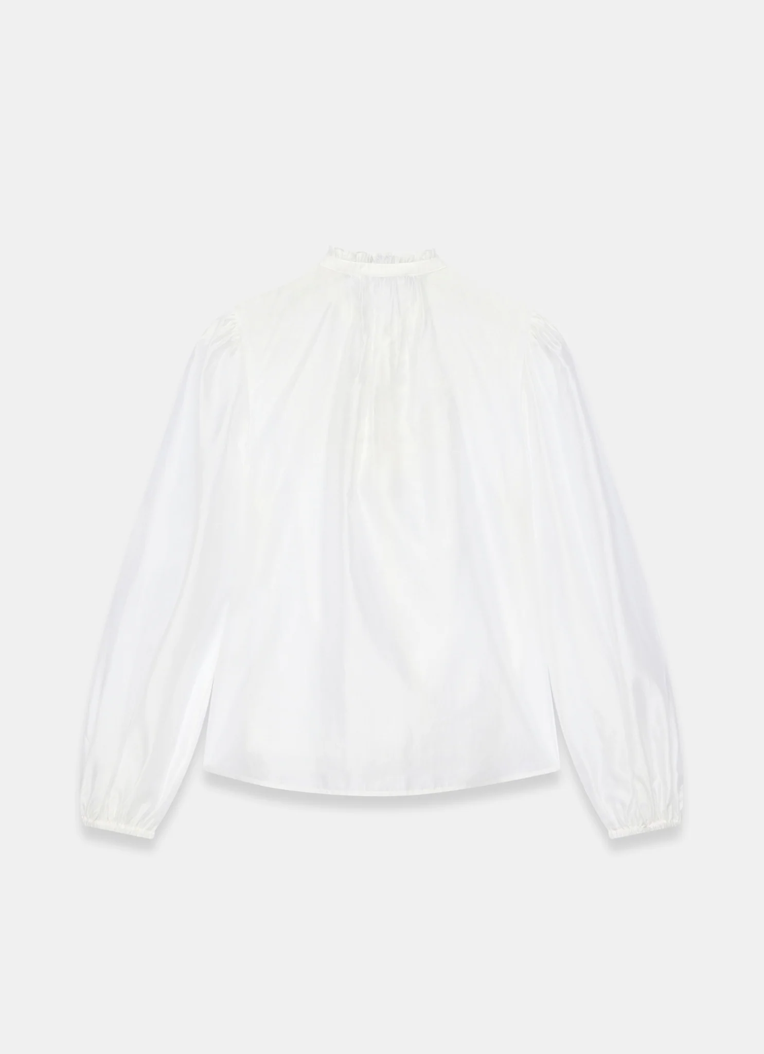White Floral Detail Sheer Blouse - Image 8