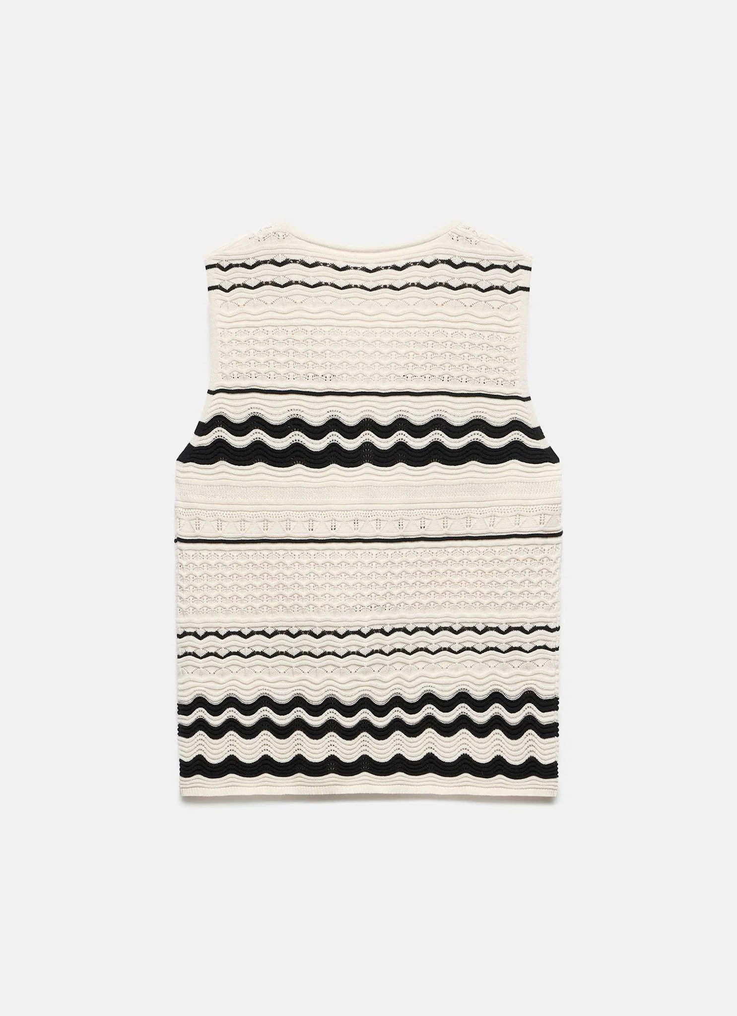 Cream Striped Crochet Top - Image 7
