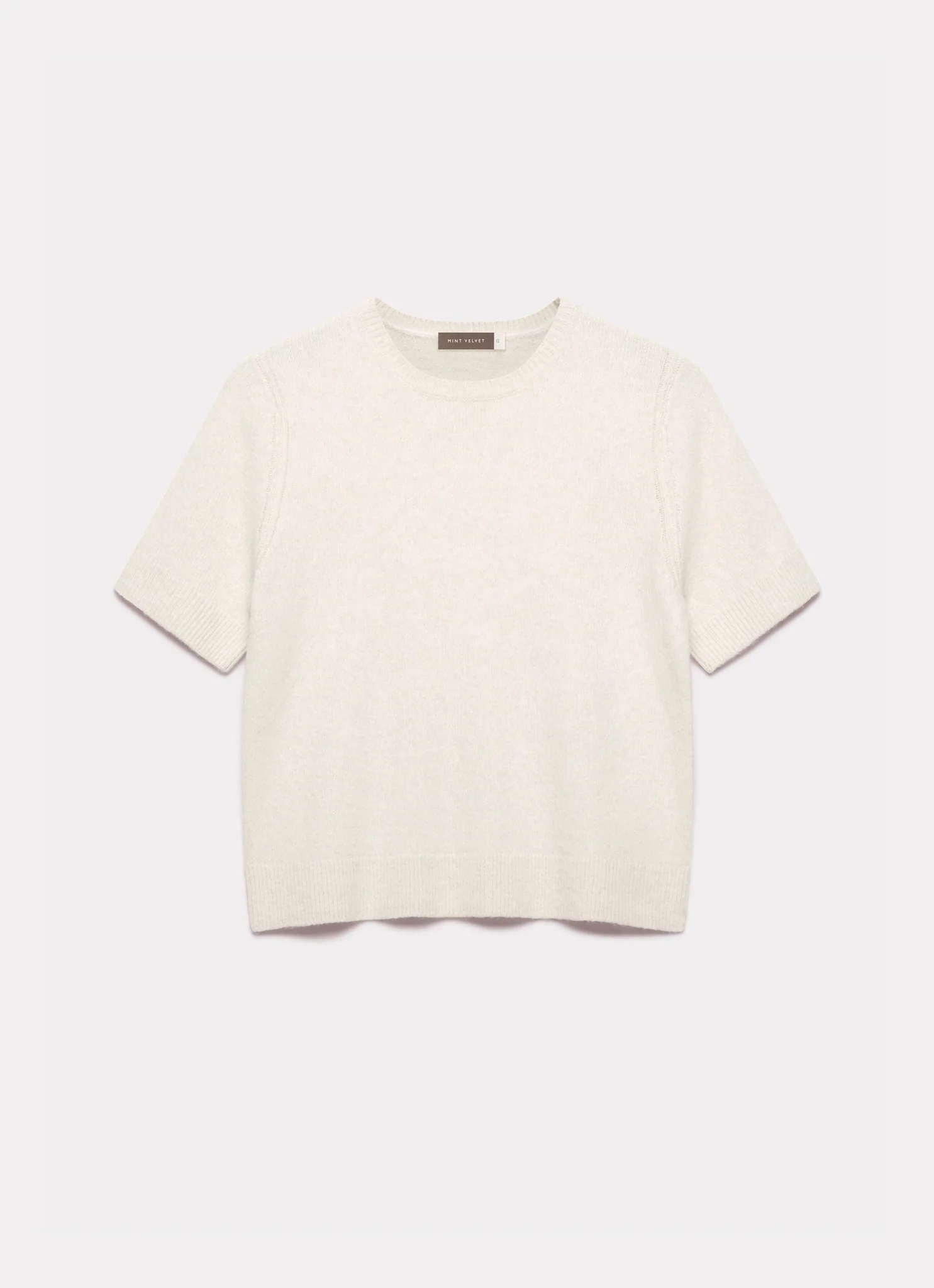 Cream Fitted Knit Tee - Image 6