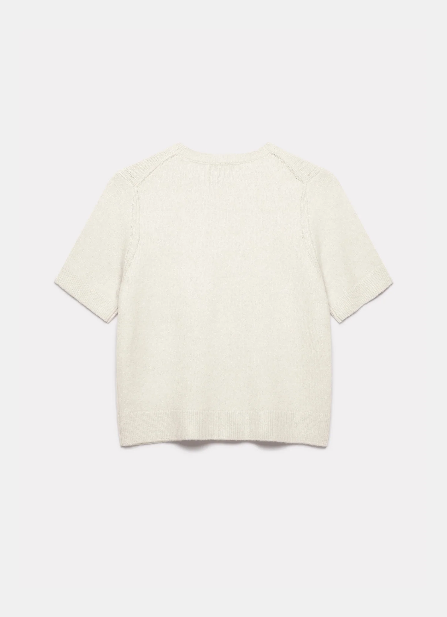 Cream Fitted Knit Tee - Image 7