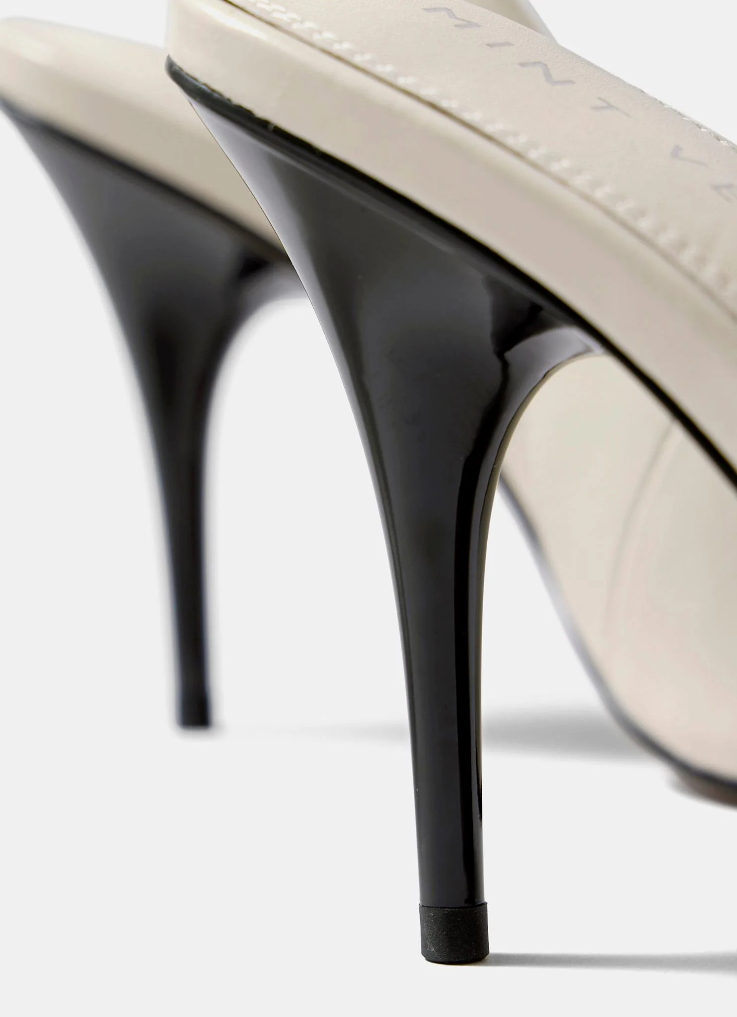 Kat White Leather Slingback Heels - Image 4