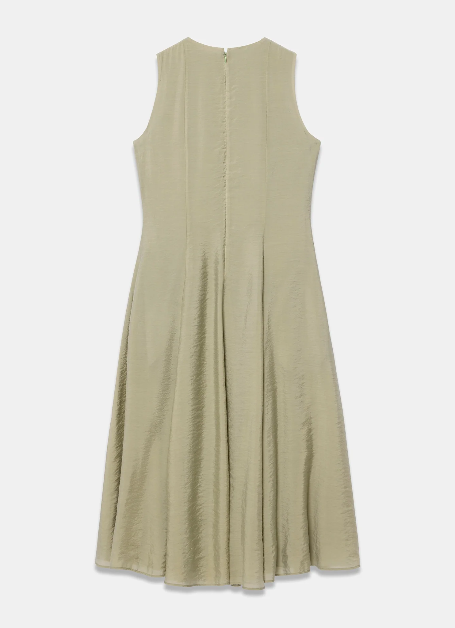 Khaki Sleeveless Midi Dress - Image 7