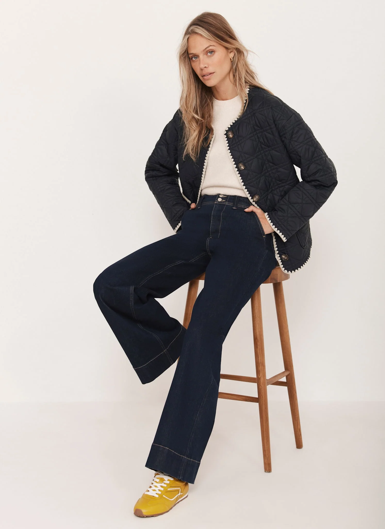 Khaki Reversible Quilted Jacket - Image 2