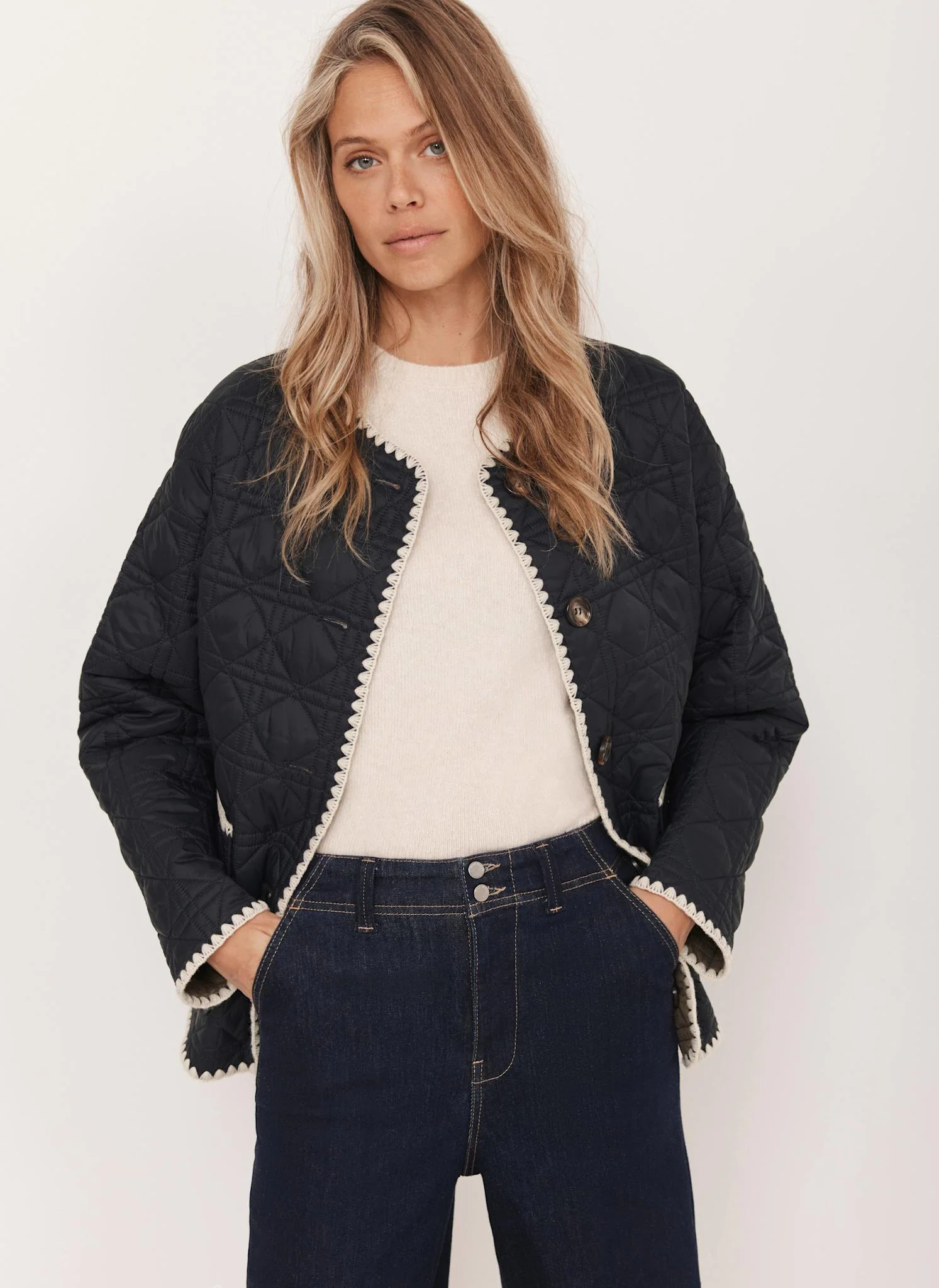 Khaki Reversible Quilted Jacket - Image 6