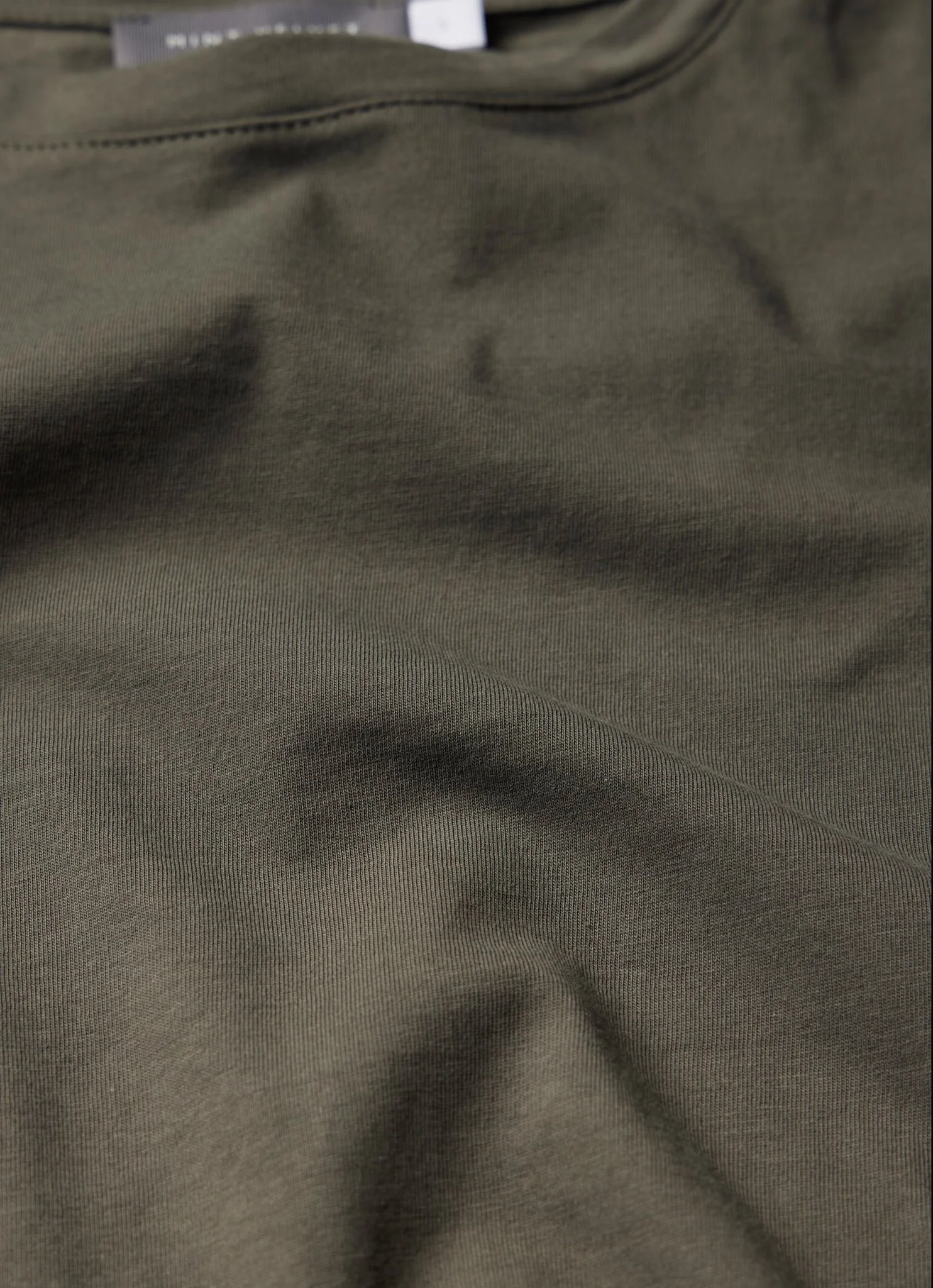 Khaki Cotton Extended Shoulder T-Shirt - Image 8