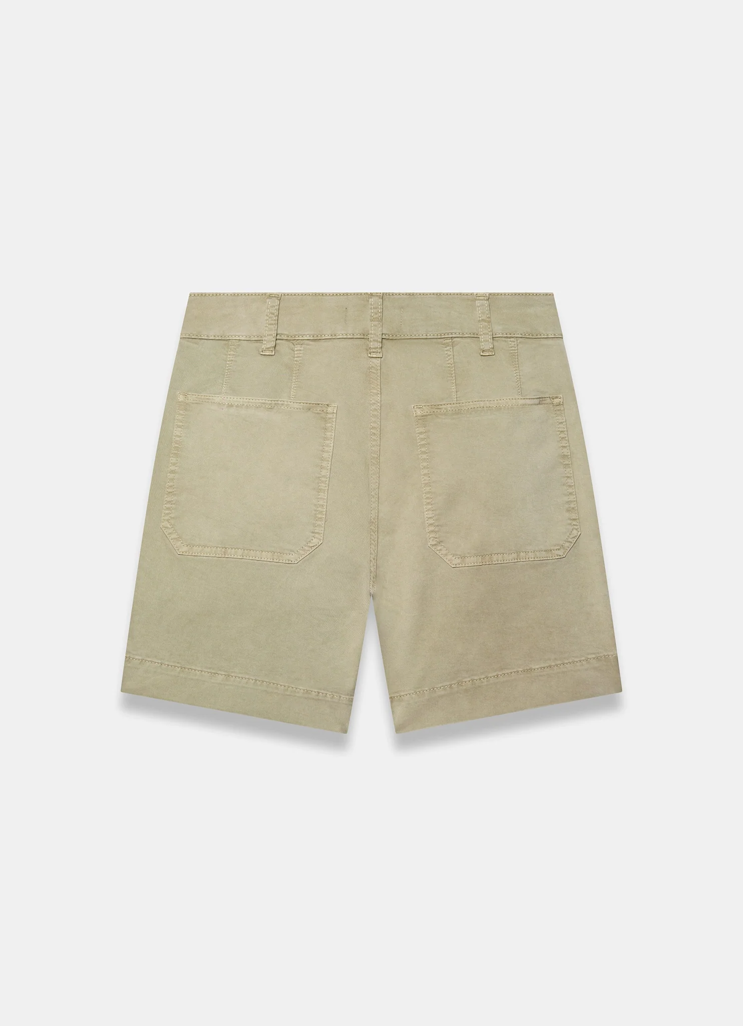 Khaki Pleated Chino Utility Shorts - Image 8