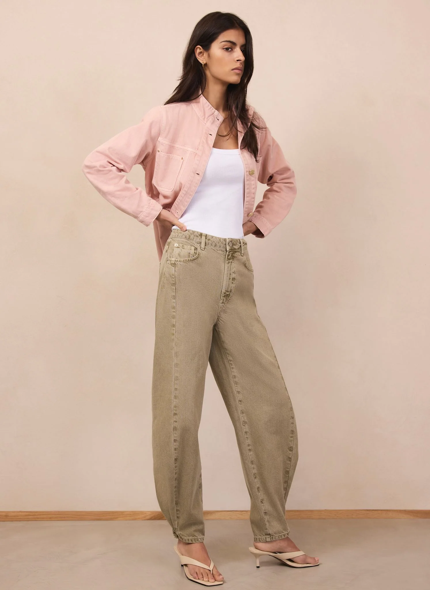Khaki Balloon Popper Jeans - Image 4