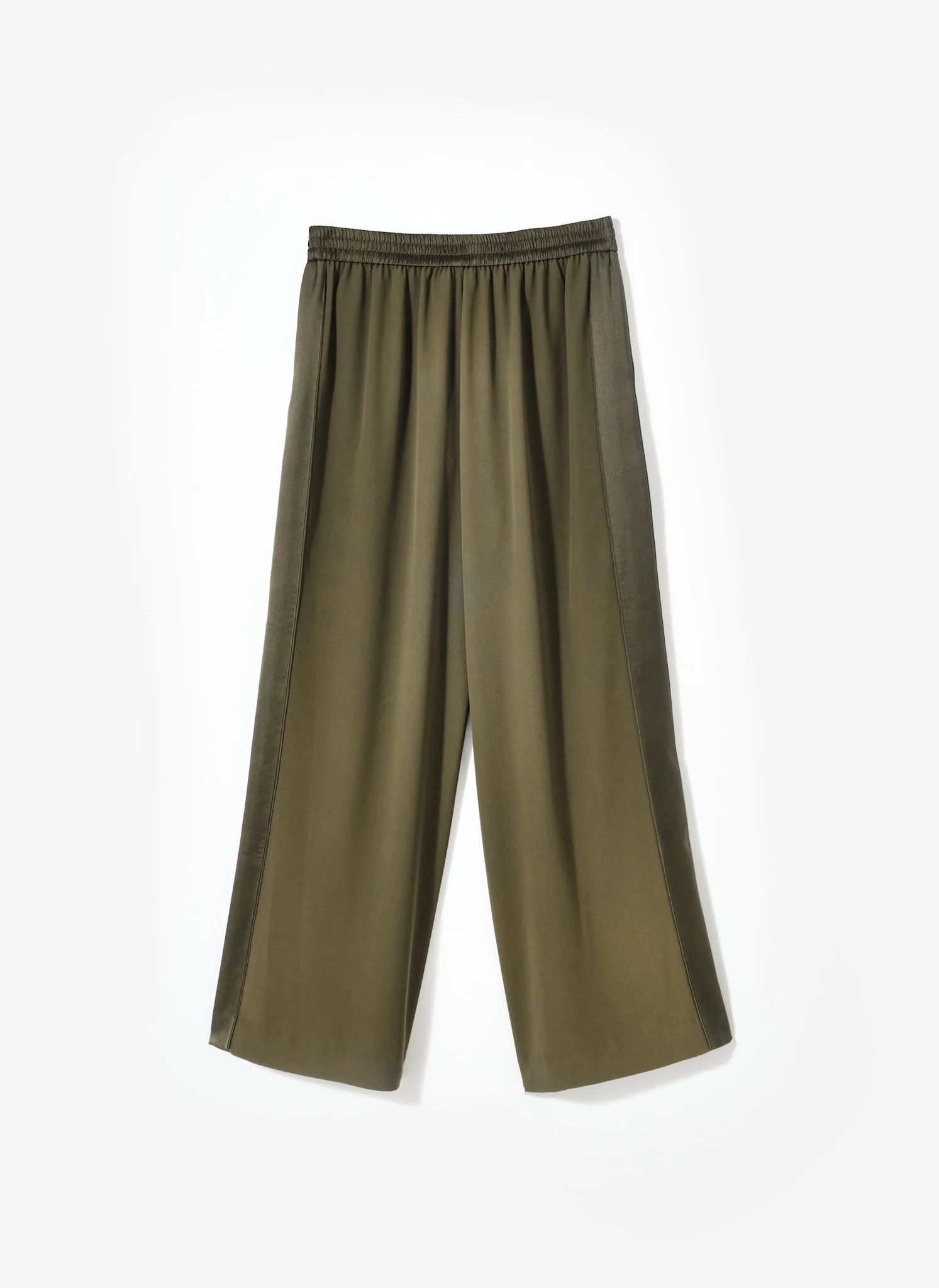 Khaki Side Stripe Wide Trousers - Image 8