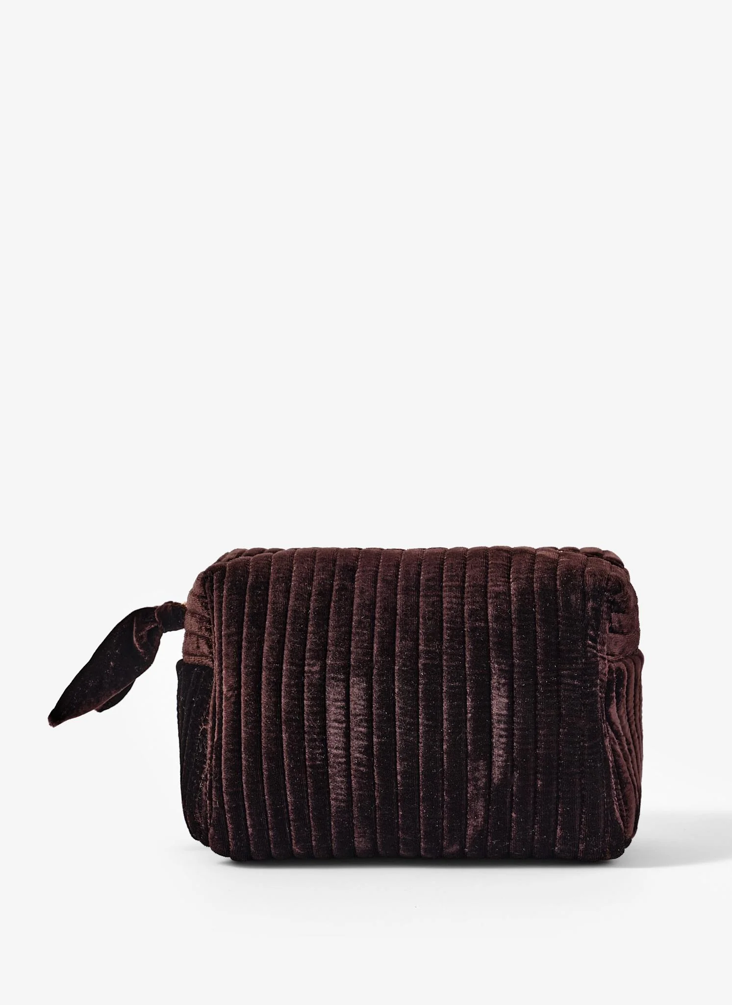 Brown Large Velvet Wash Bag - Image 2