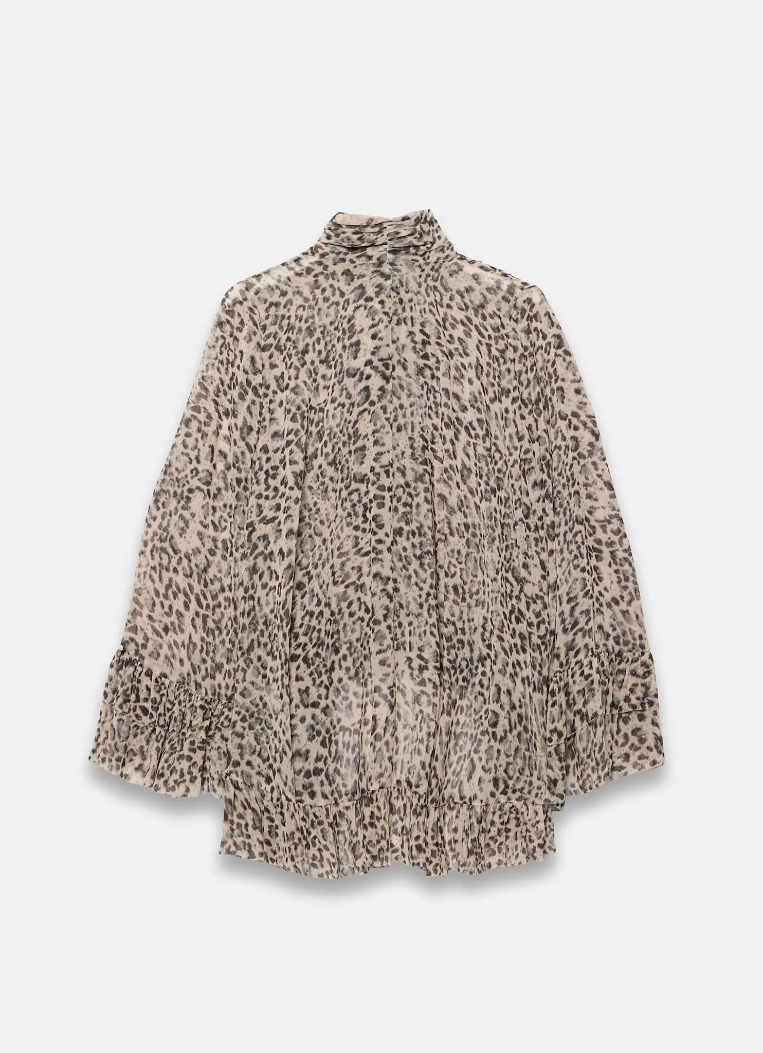 Leopard Print Ruffle Blouse - Image 7