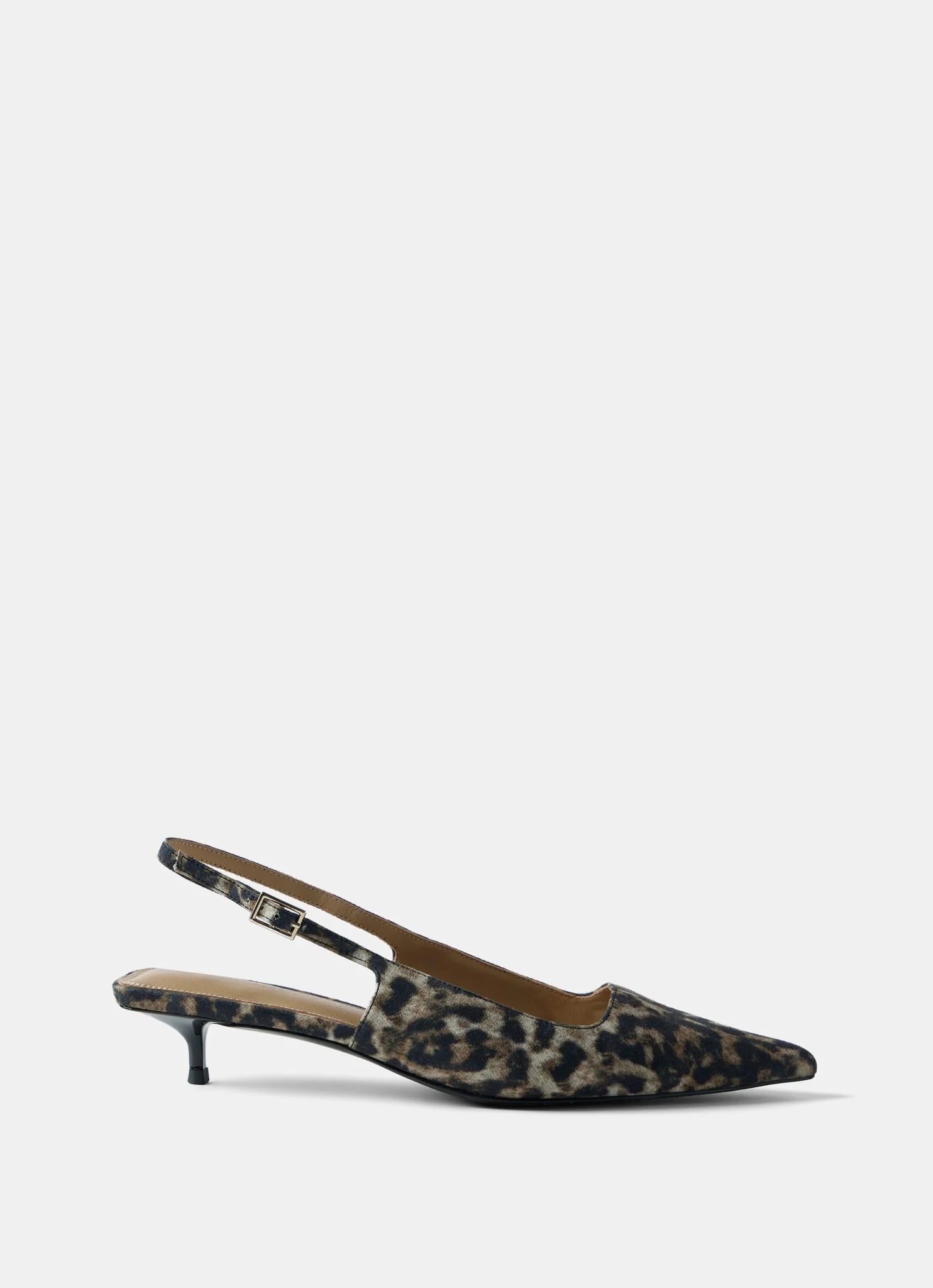 Lol Leopard Print Slingback Kitten Heels - Image 2