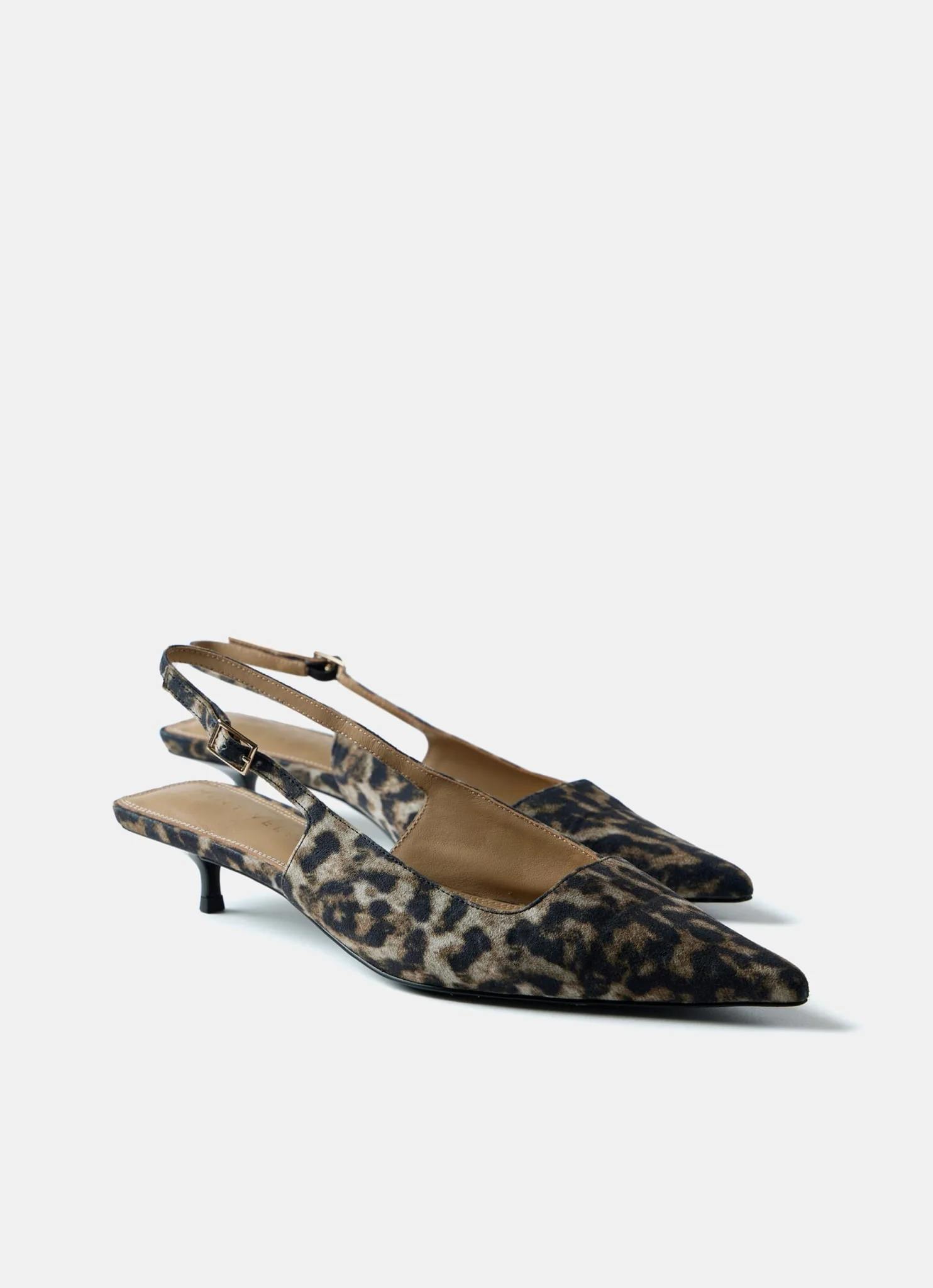 Lol Leopard Print Slingback Kitten Heels - Image 4