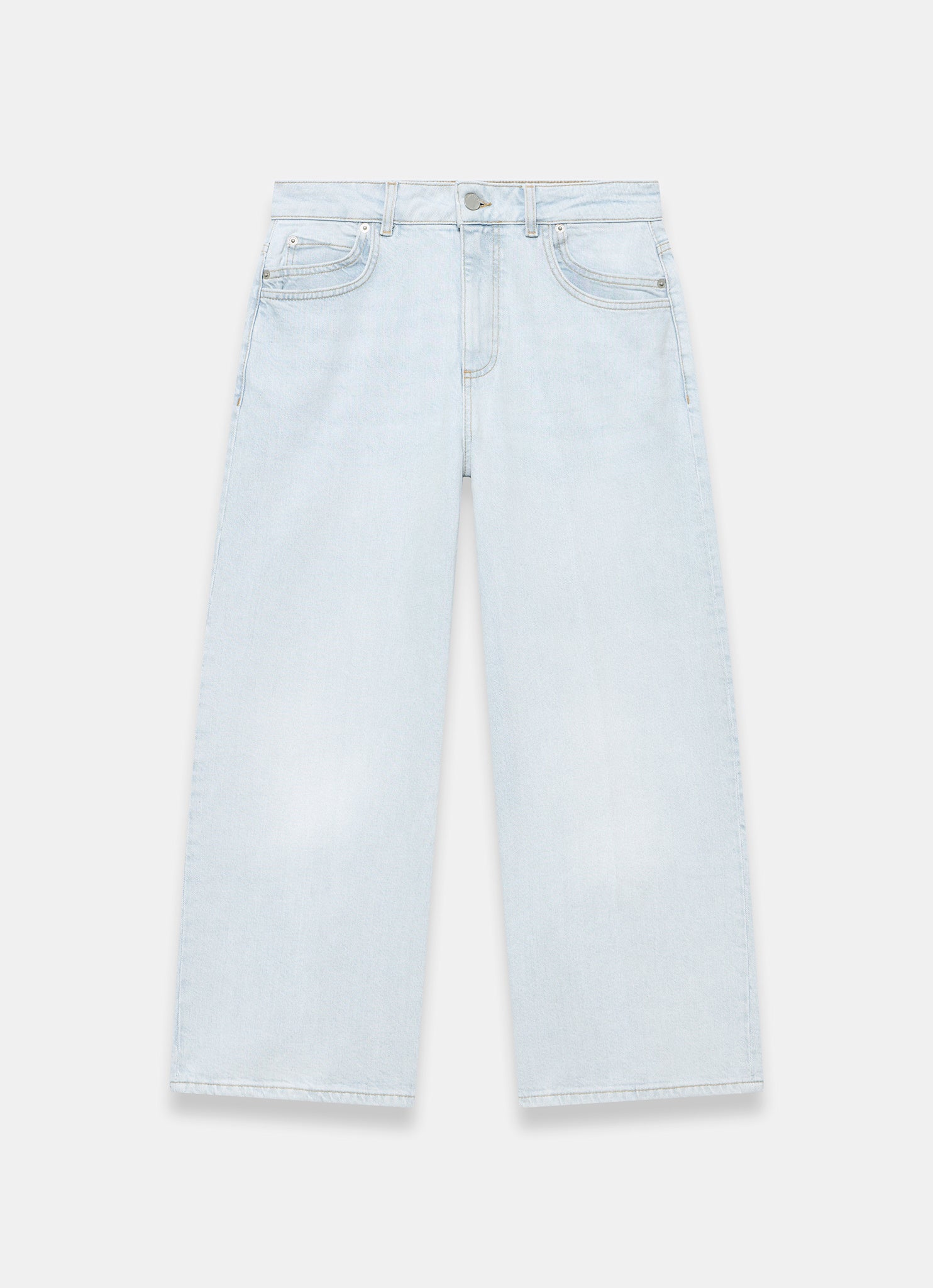 Light Indigo Ankle Wide Jeans - Image 5
