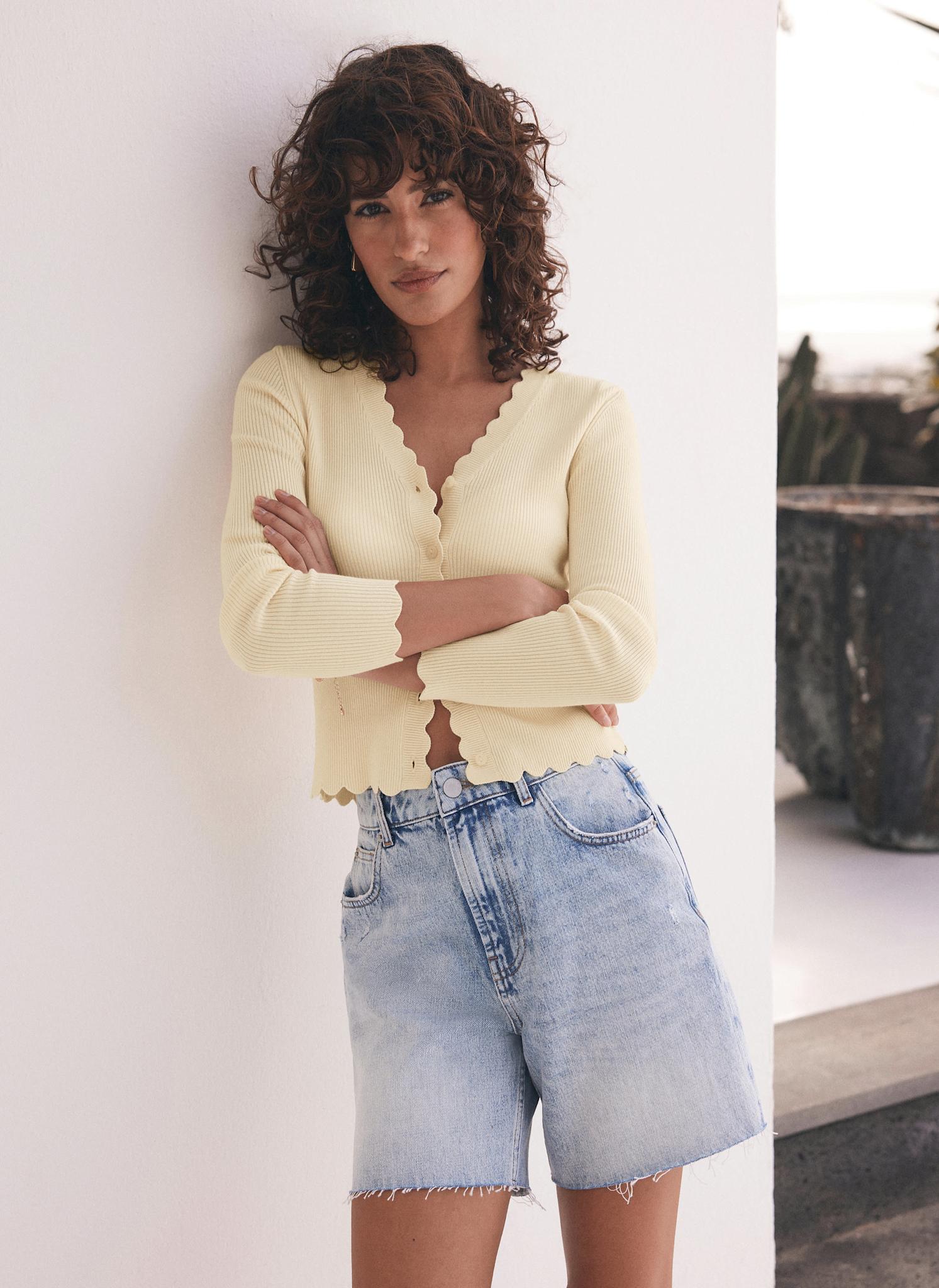Light Indigo Denim Shorts - Image 2
