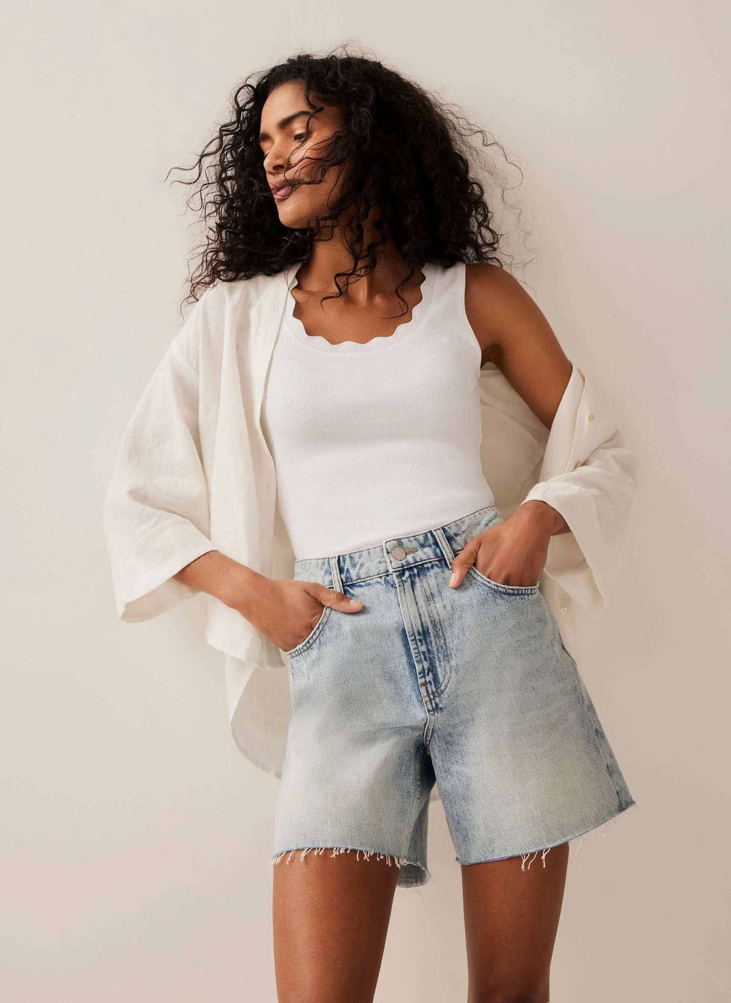 Light Indigo Denim Shorts - Image 5